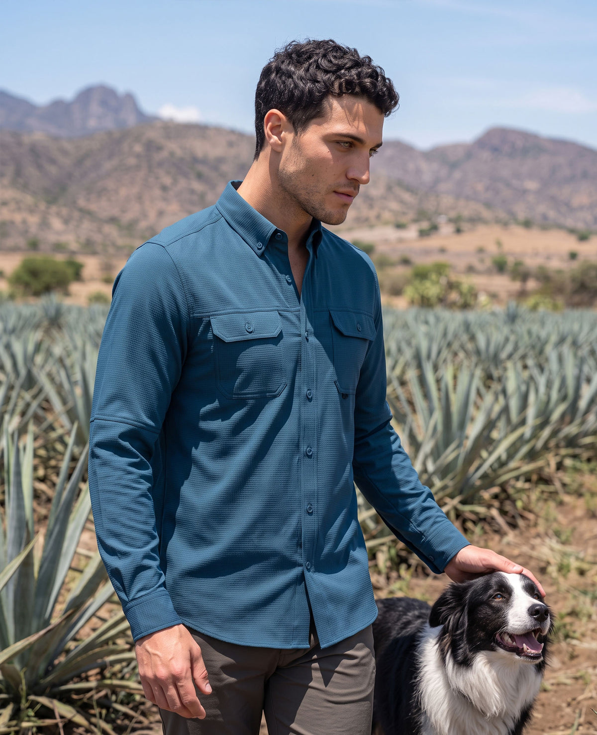 Camisa Outdoor Azul