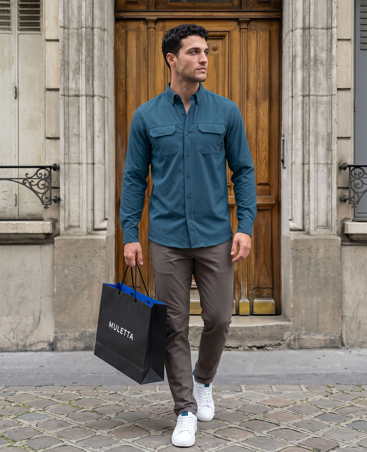 Camisa Outdoor Azul