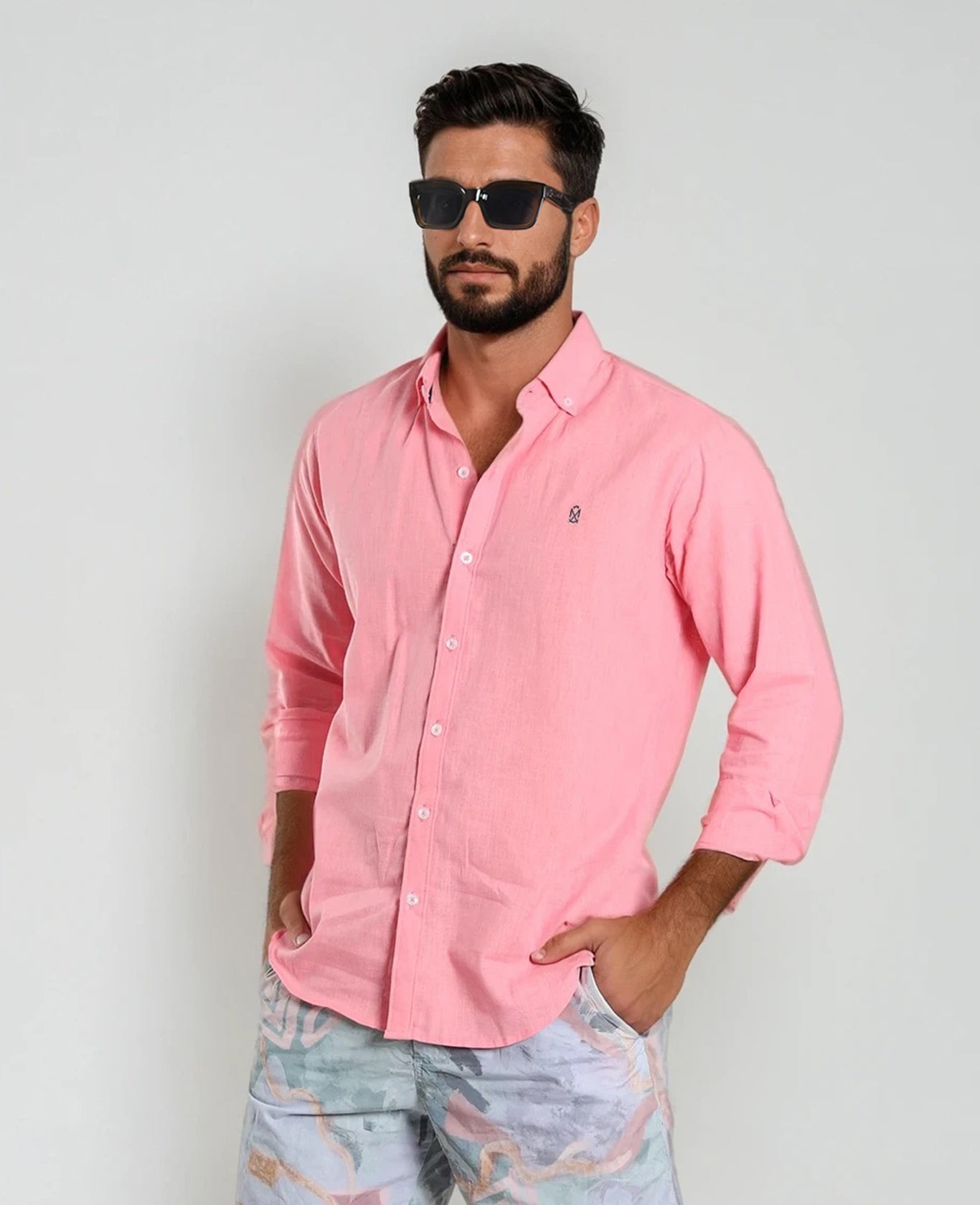Camisa Lino Coral