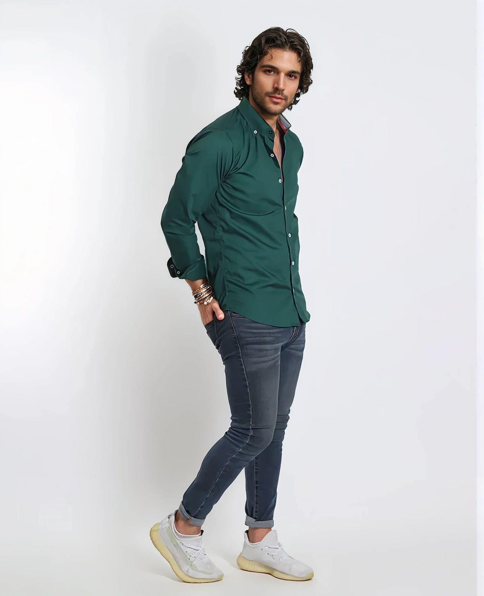 Camisa Verde Botella