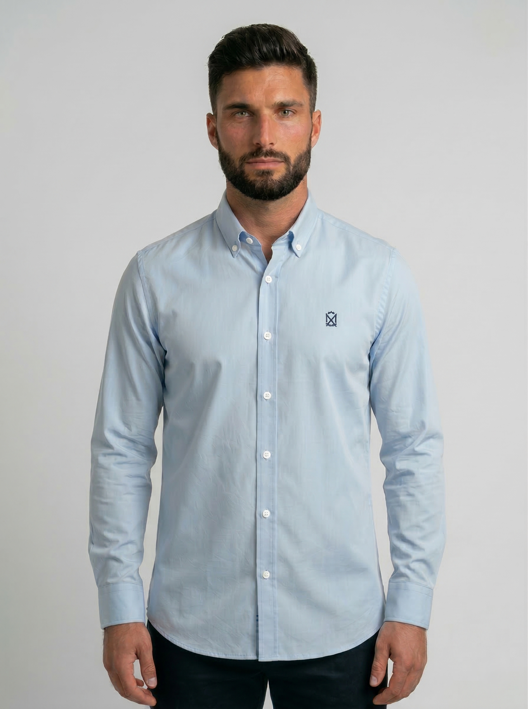Camisa Lino Celeste