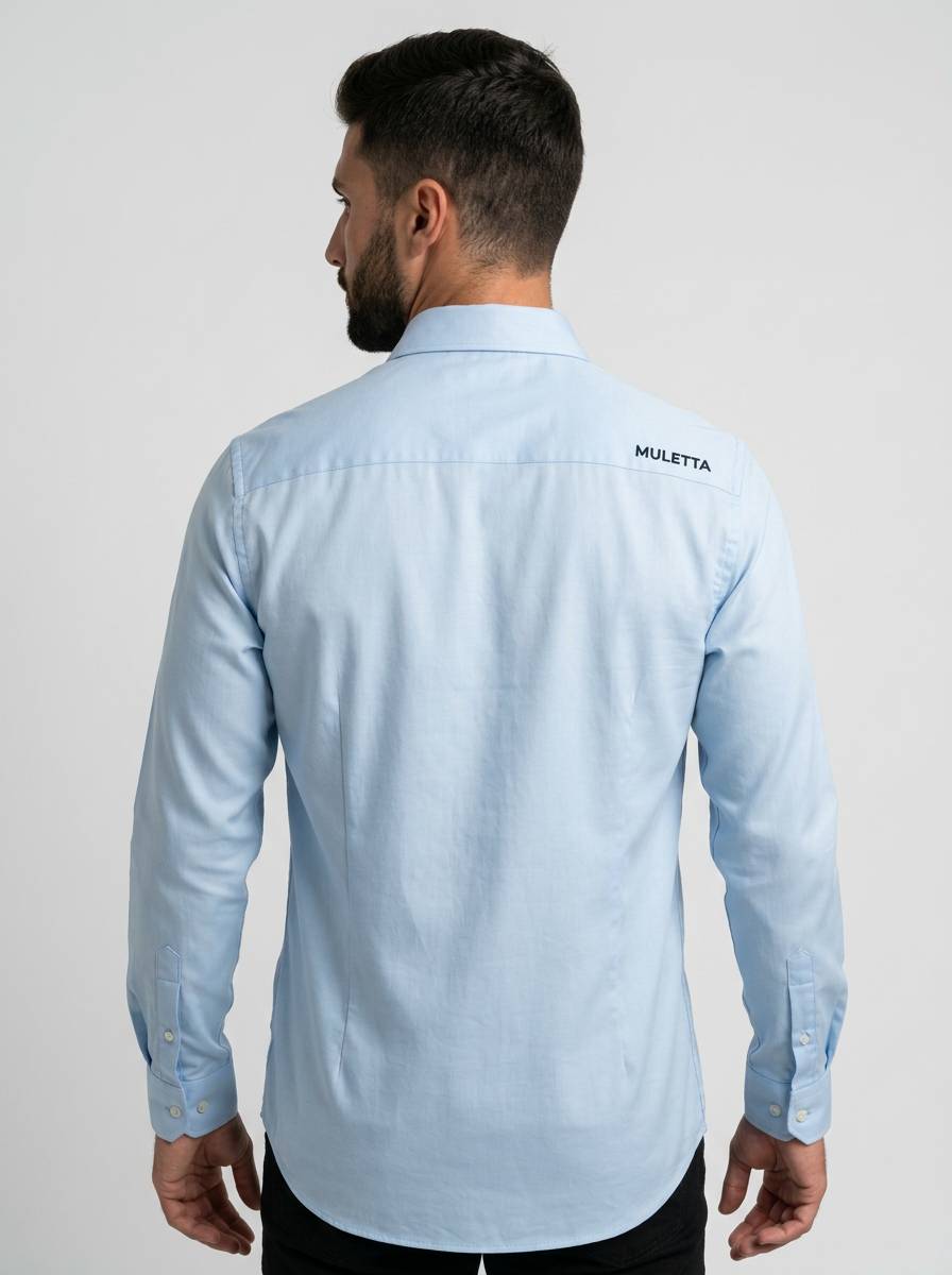 Camisa Lino Celeste