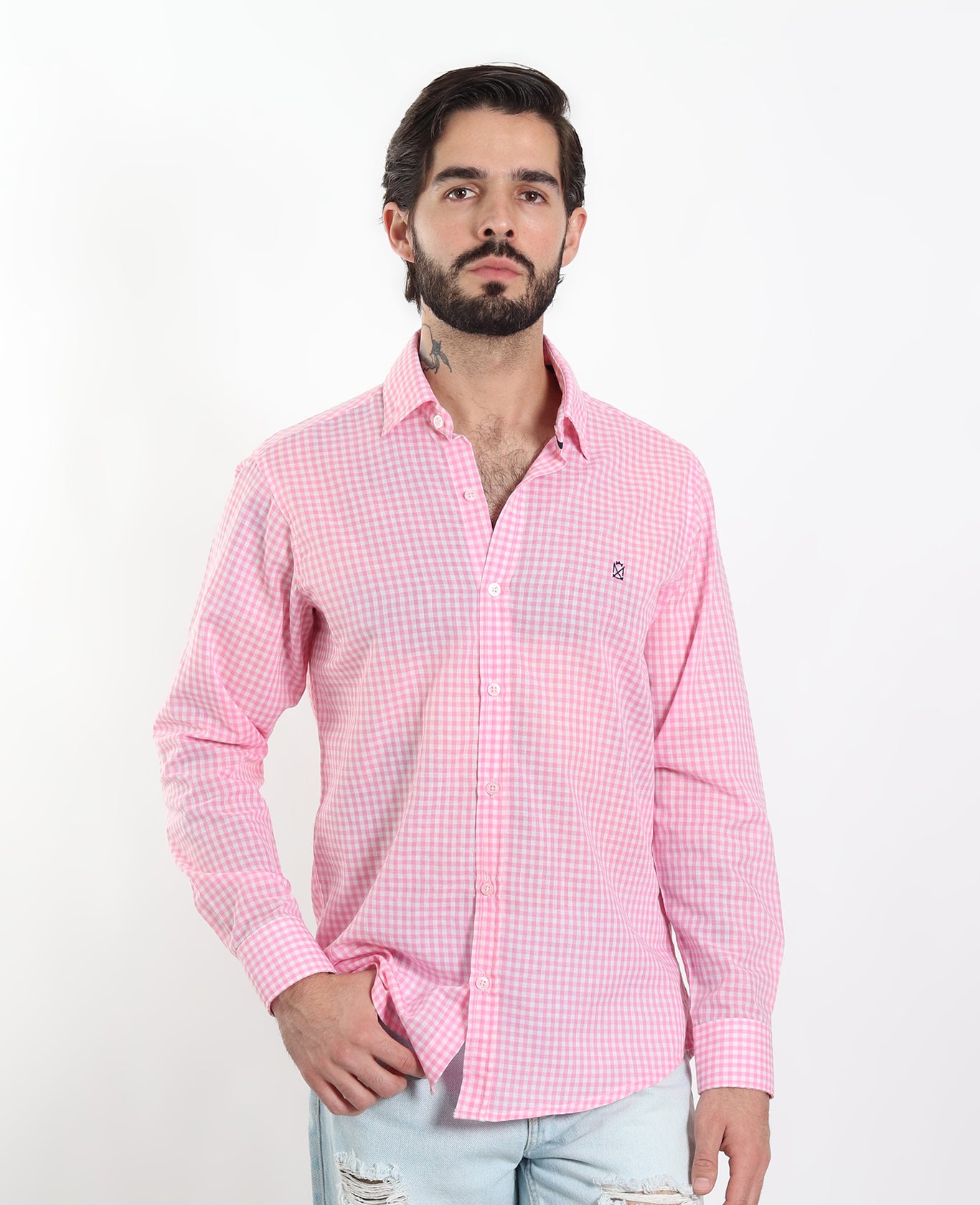 Camisa Cuadros Rosa