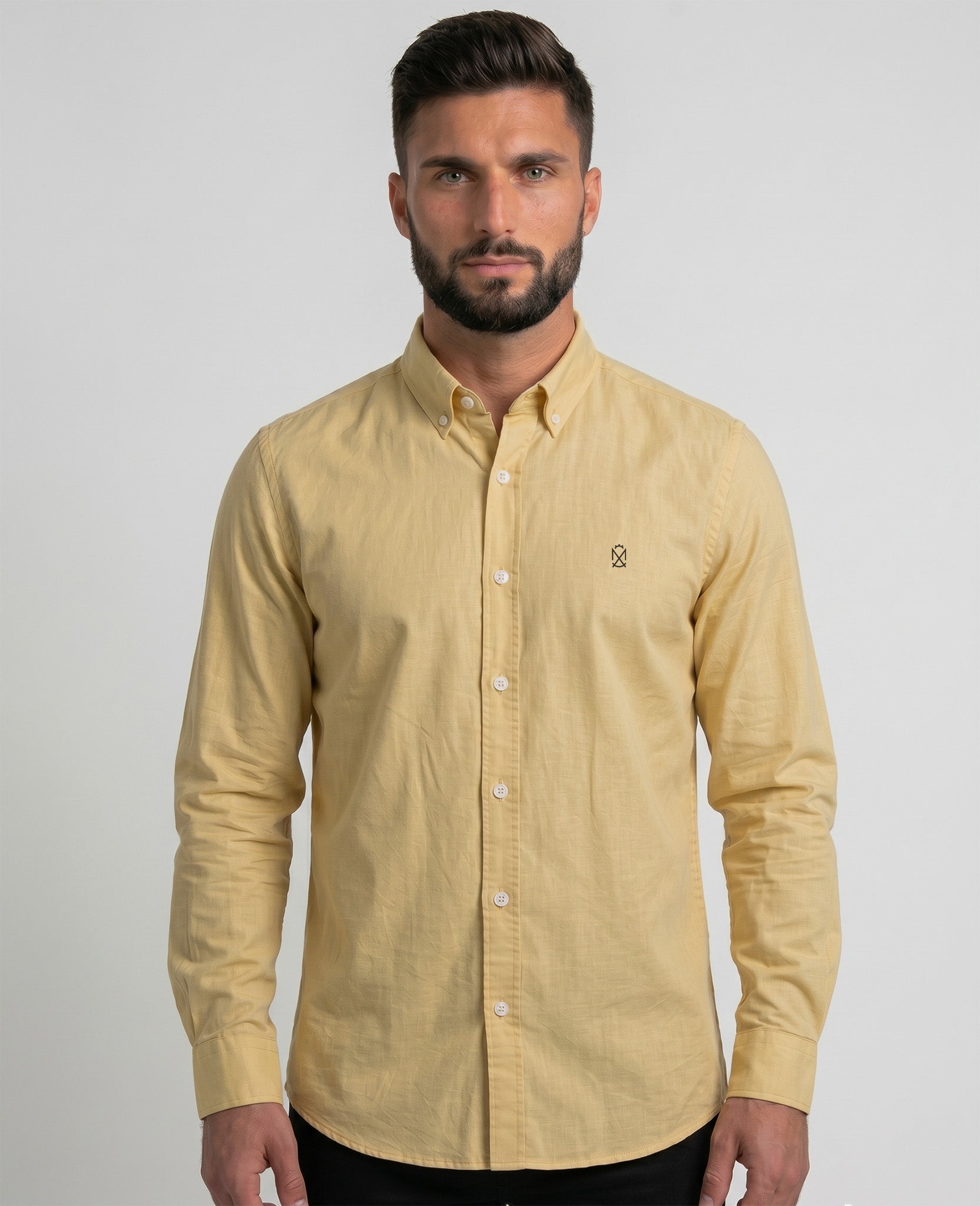 Camisa Lino Amarillo