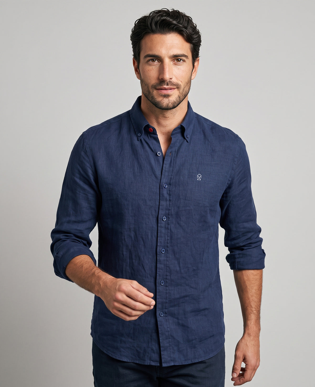 Camisa Lino Marino