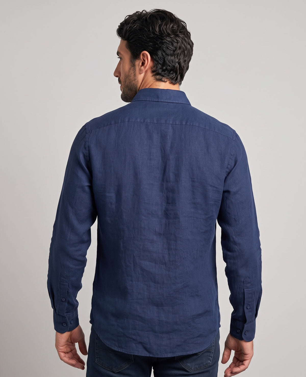 Camisa Lino Marino