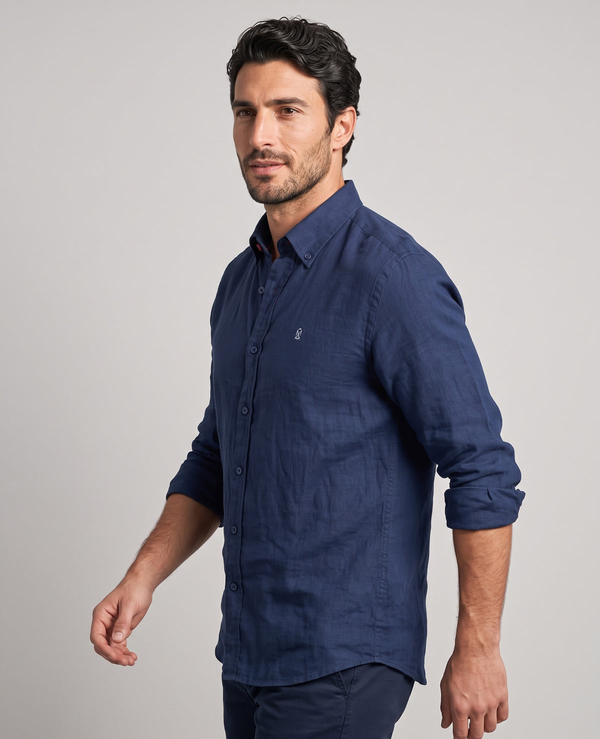 Camisa Lino Marino