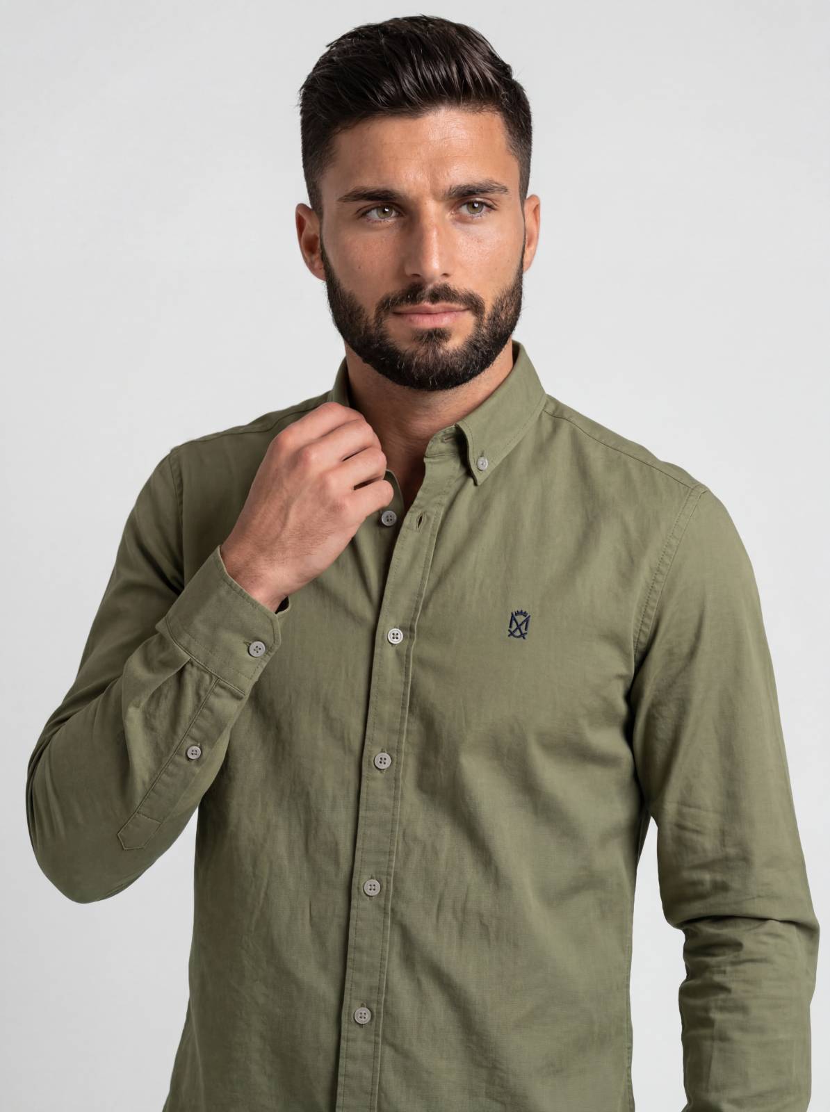 Camisa Lino Olivo