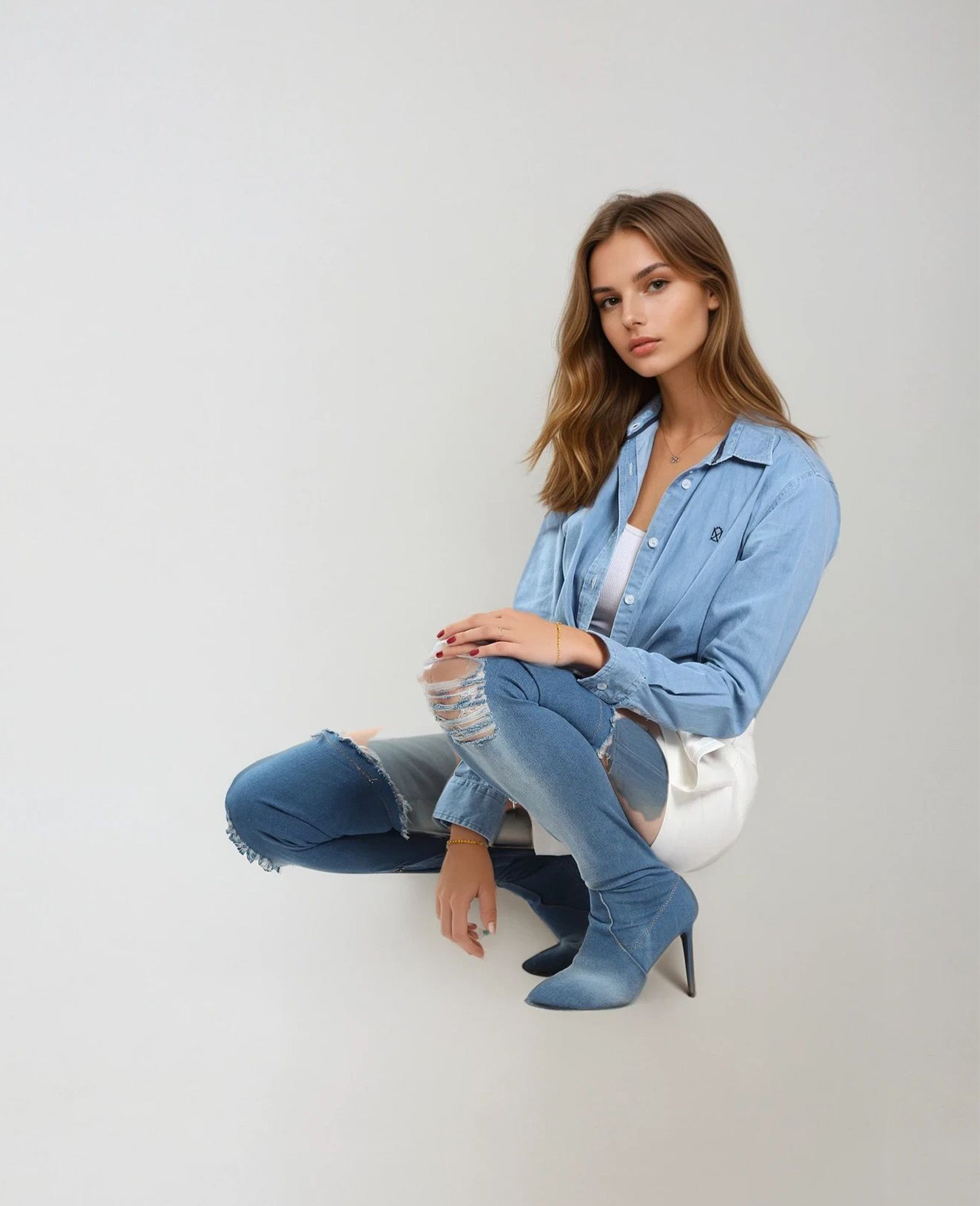 Camisa Mezclilla Cielo