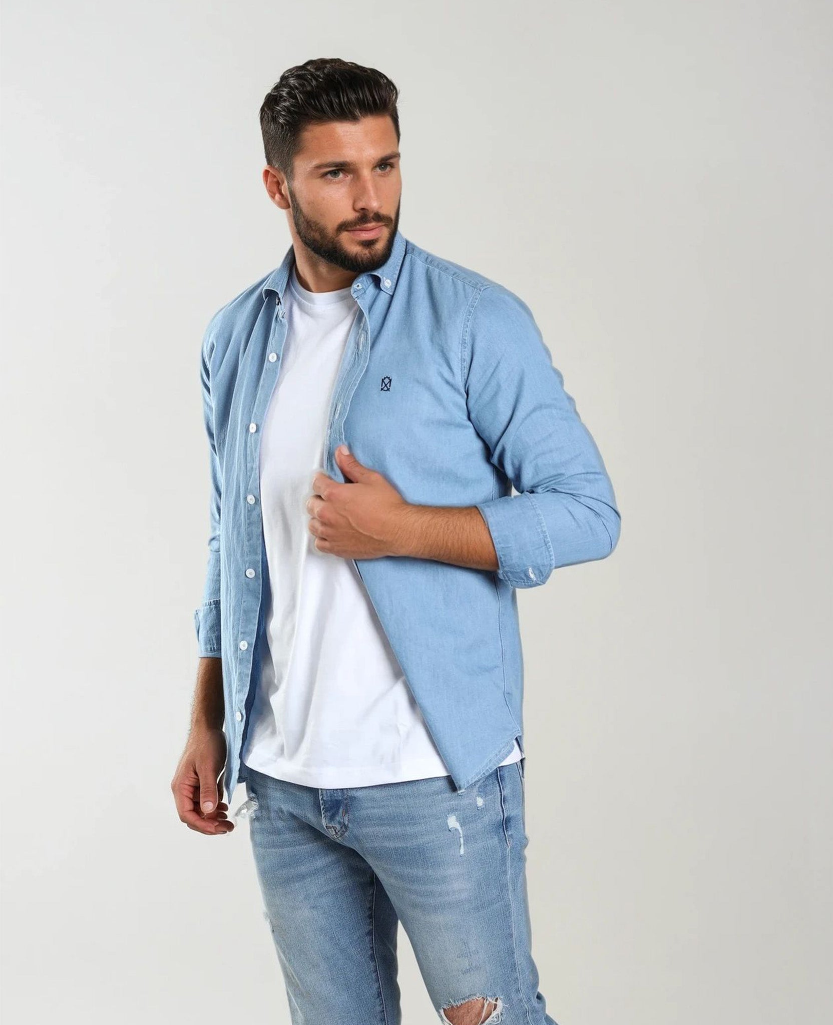 Camisa Mezclilla Cielo