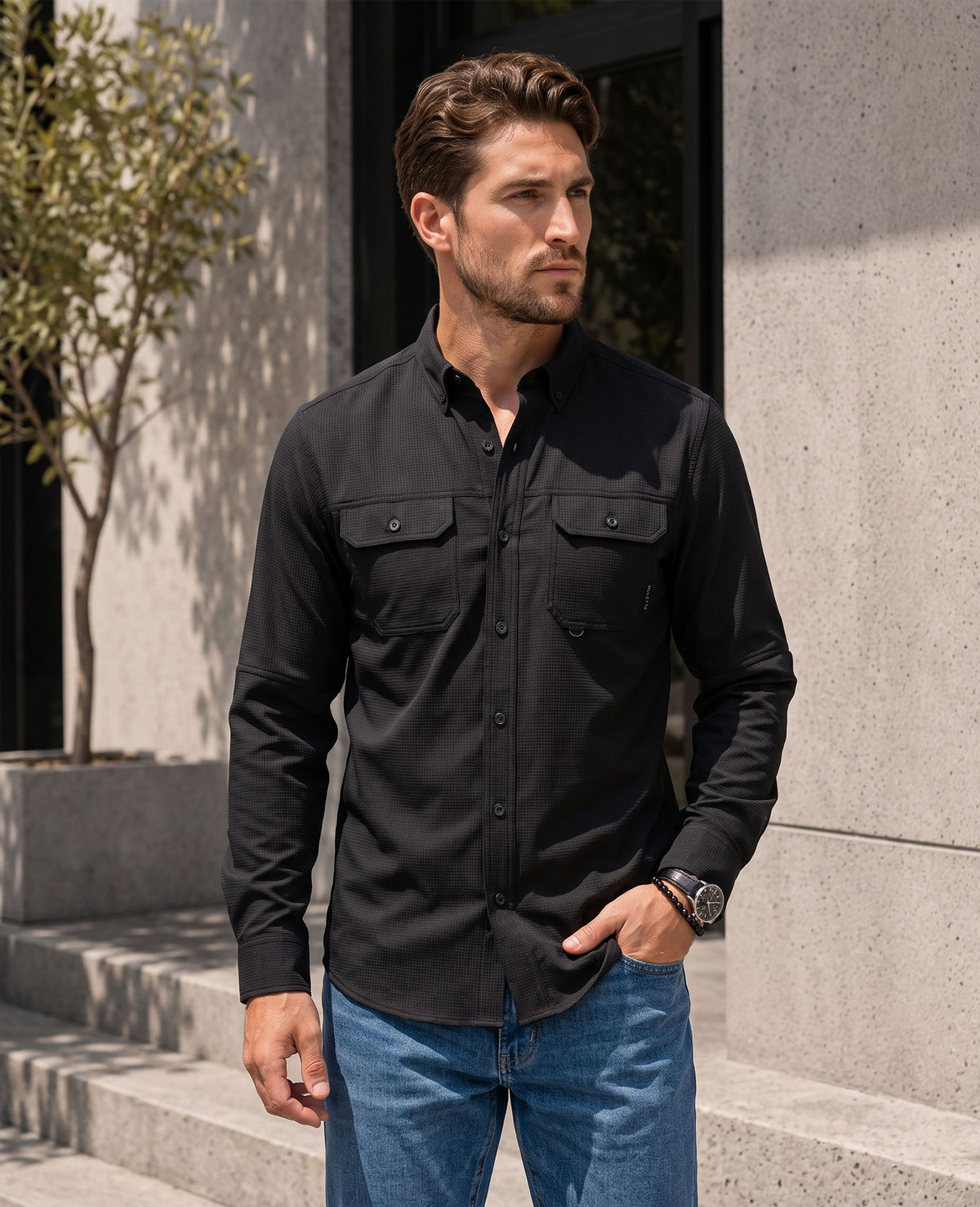 Camisa Outdoor Negra