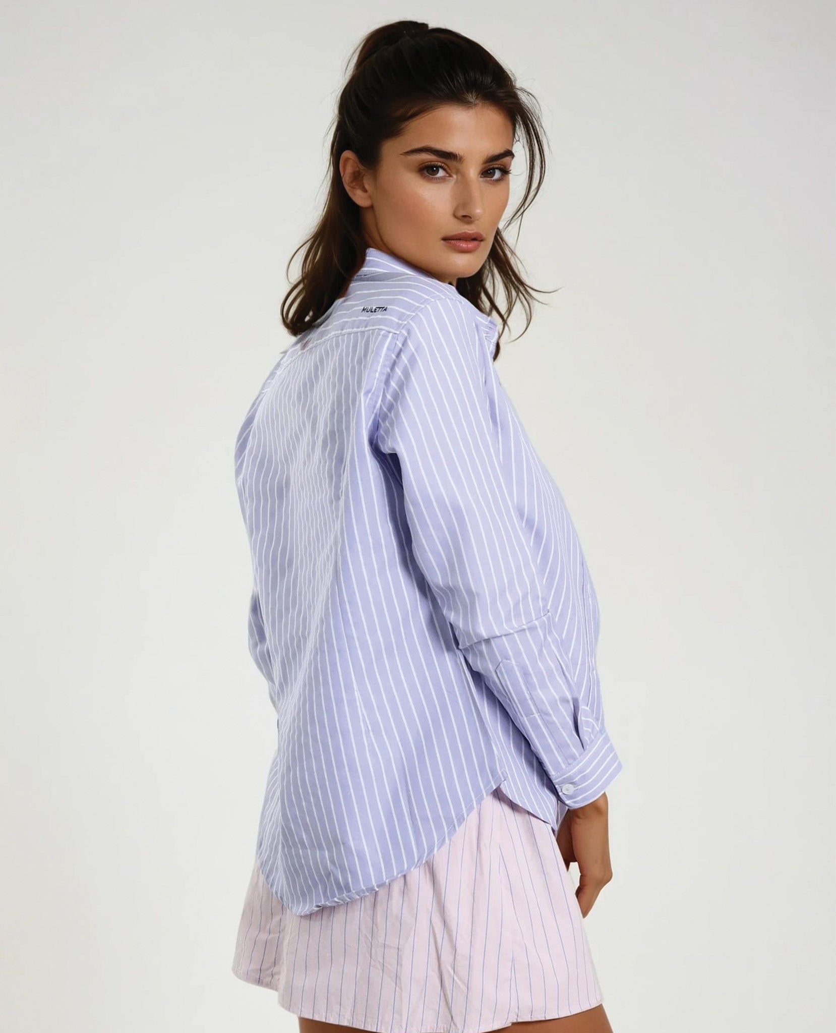 Camisa Rayas Lila