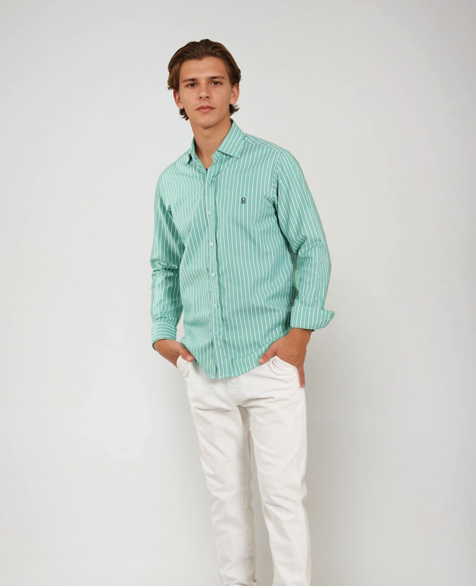 Camisa Rayas Verde