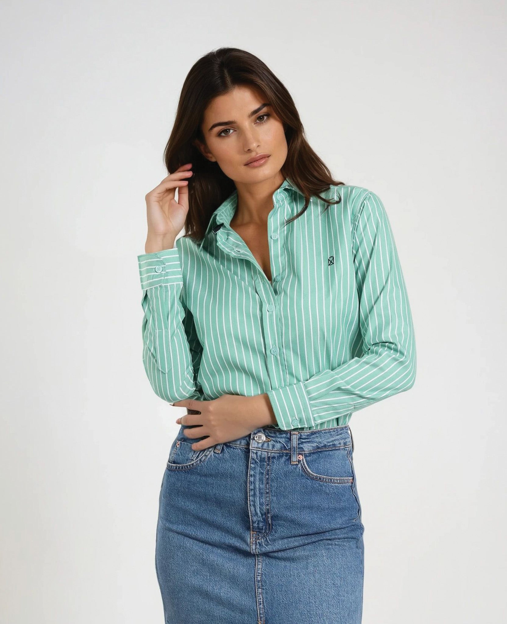Camisa Rayas Verdes
