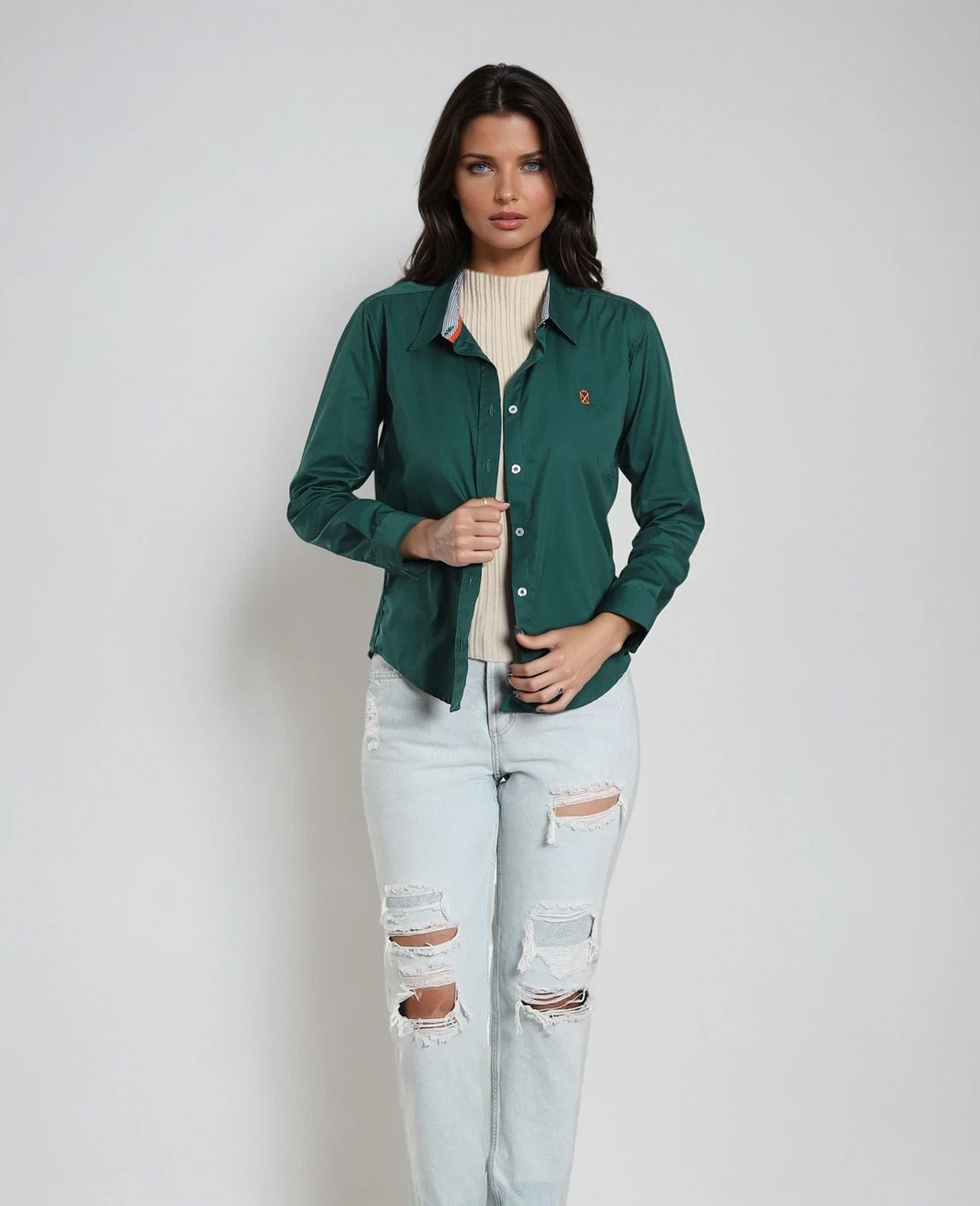 Camisa Verde Botella