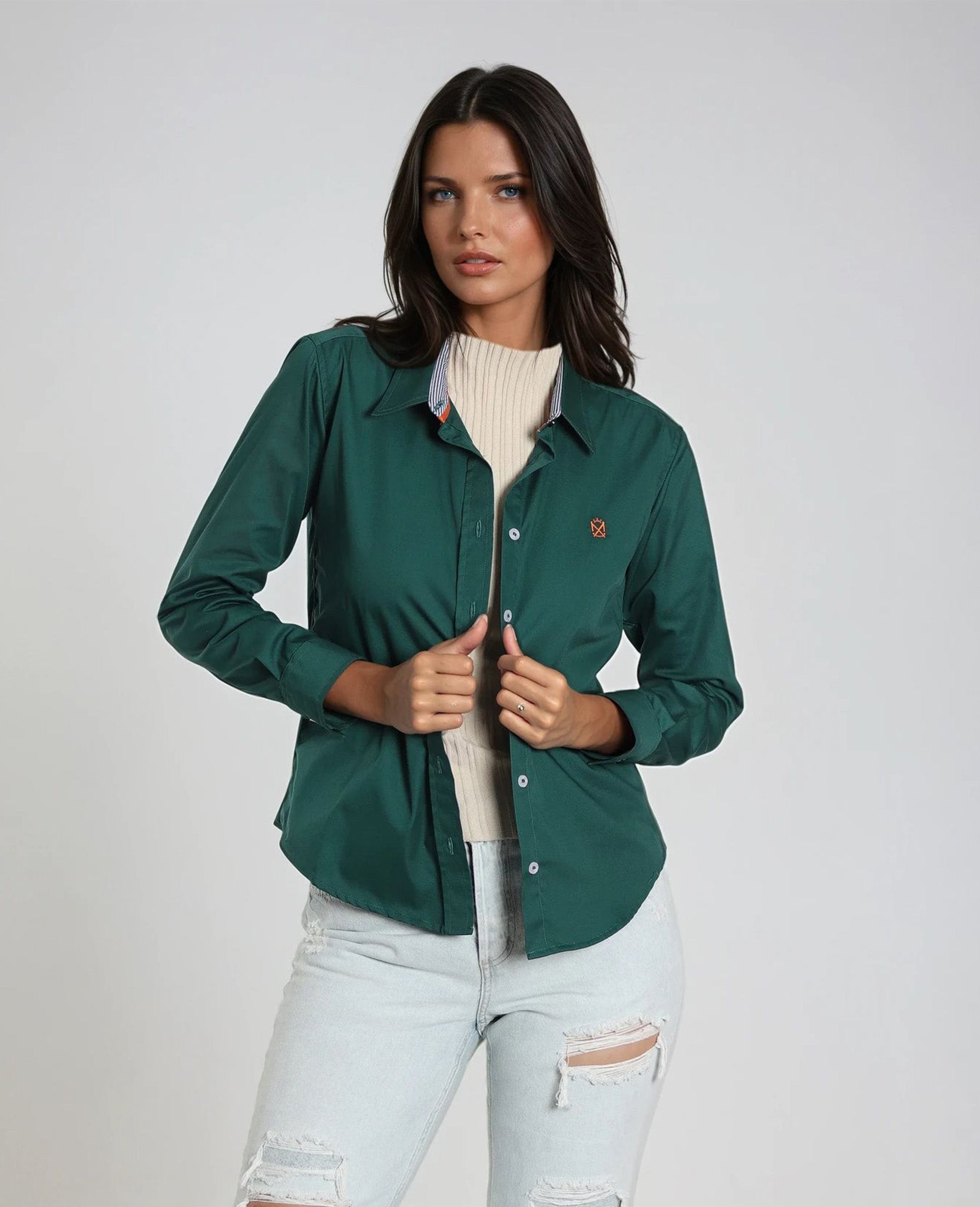 Camisa Verde Botella