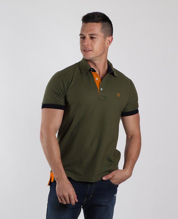 Playera Camisa Tipo Polo Verde Polo Verde Militar