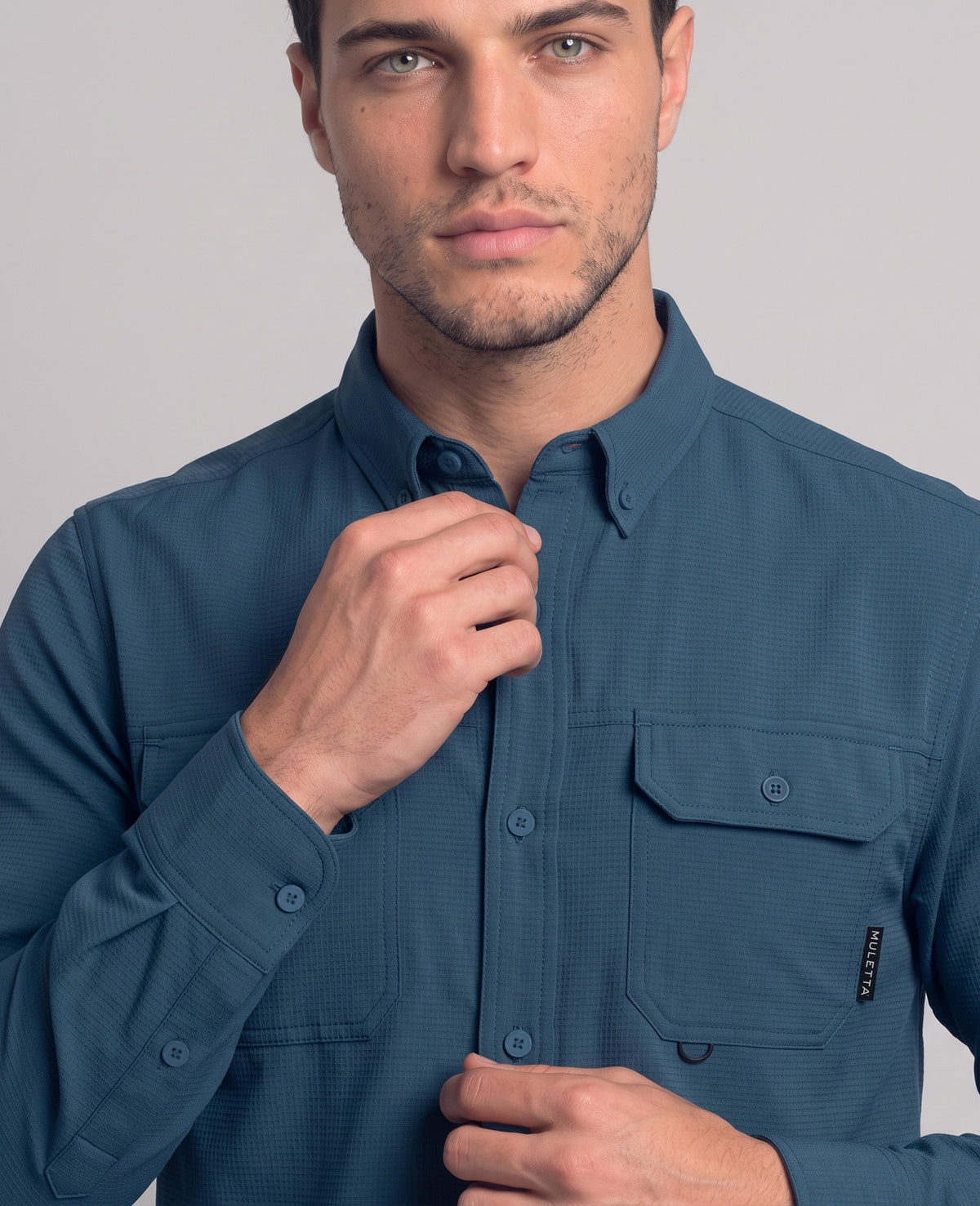 Camisa Outdoor Azul