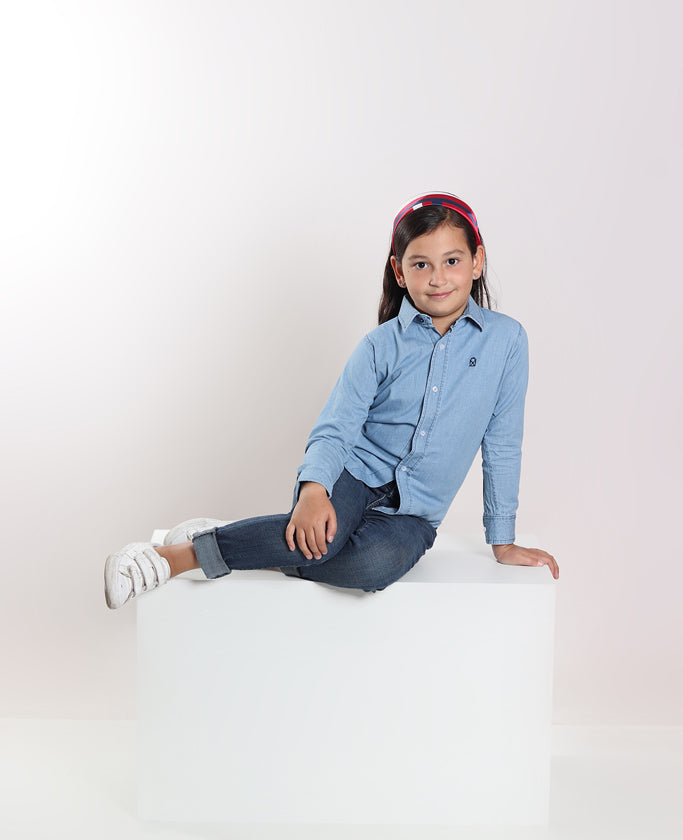 Camisa Mezclilla Cielo Kids