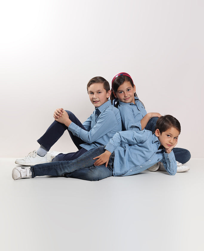 Camisa Mezclilla Cielo Kids