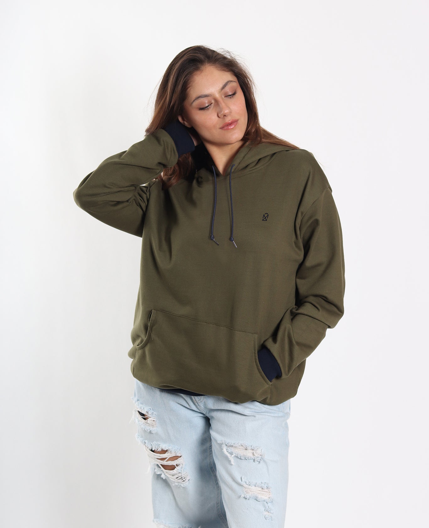 Hoodie verde online militar