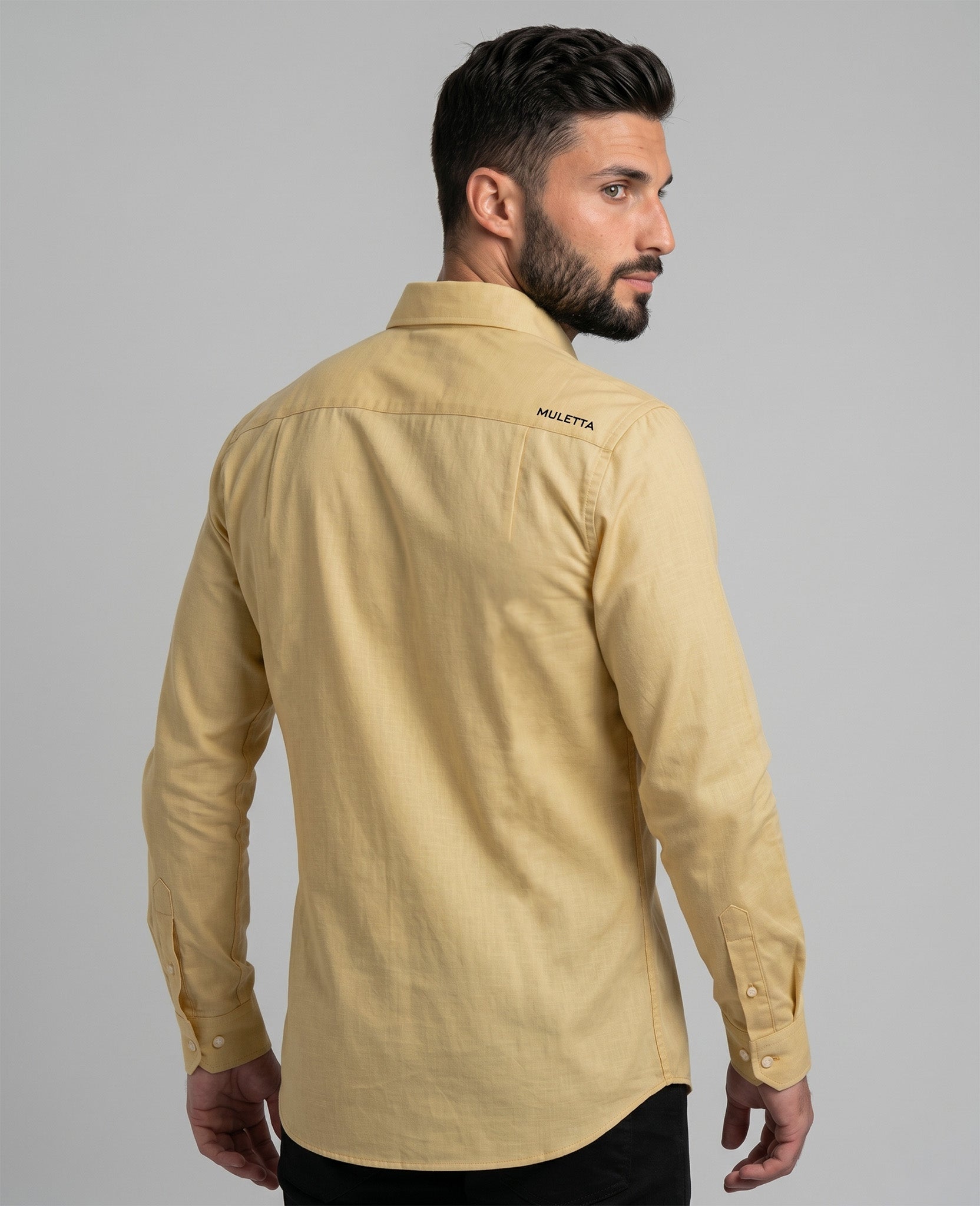Camisa Lino Amarillo