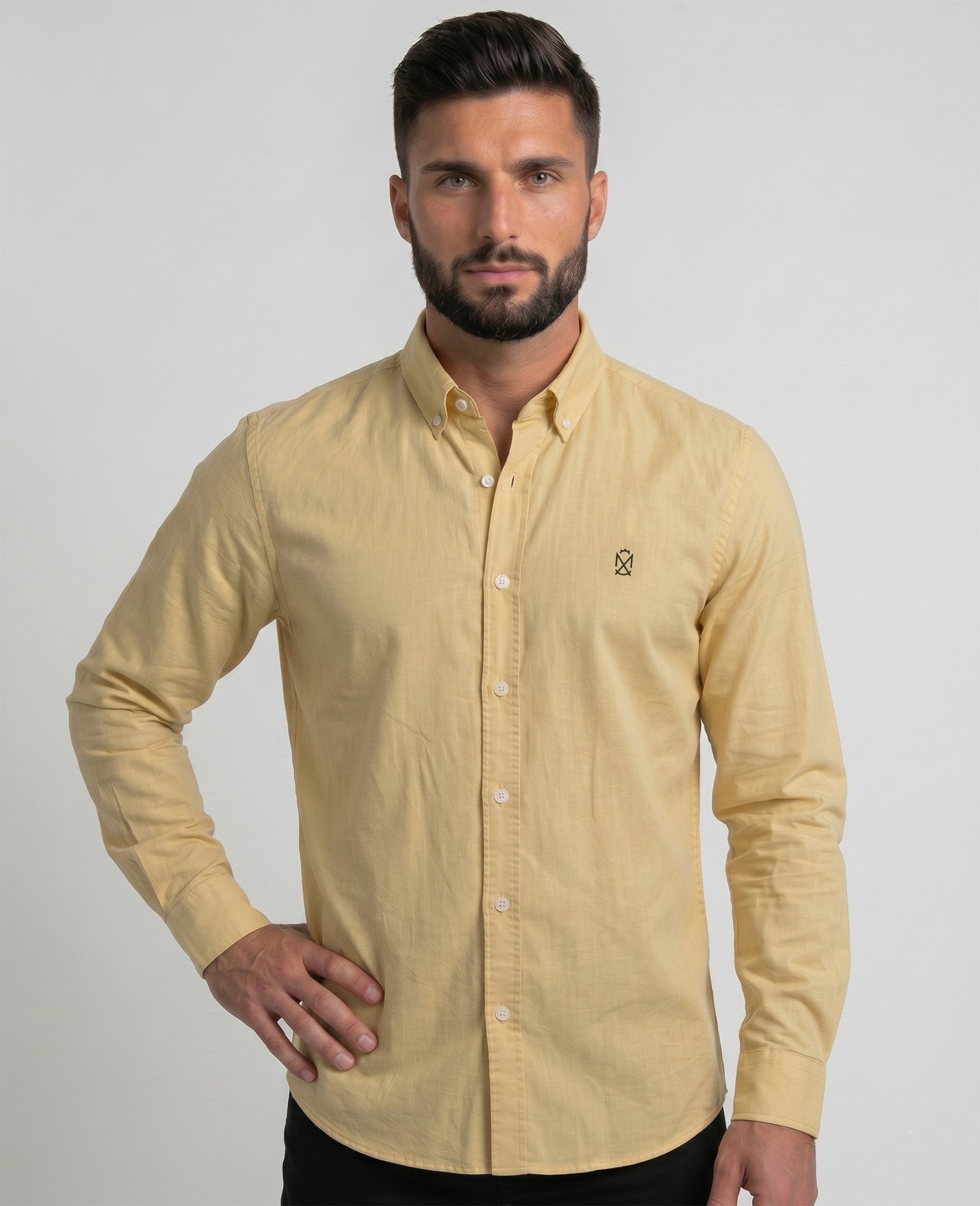 Camisa Lino Amarillo