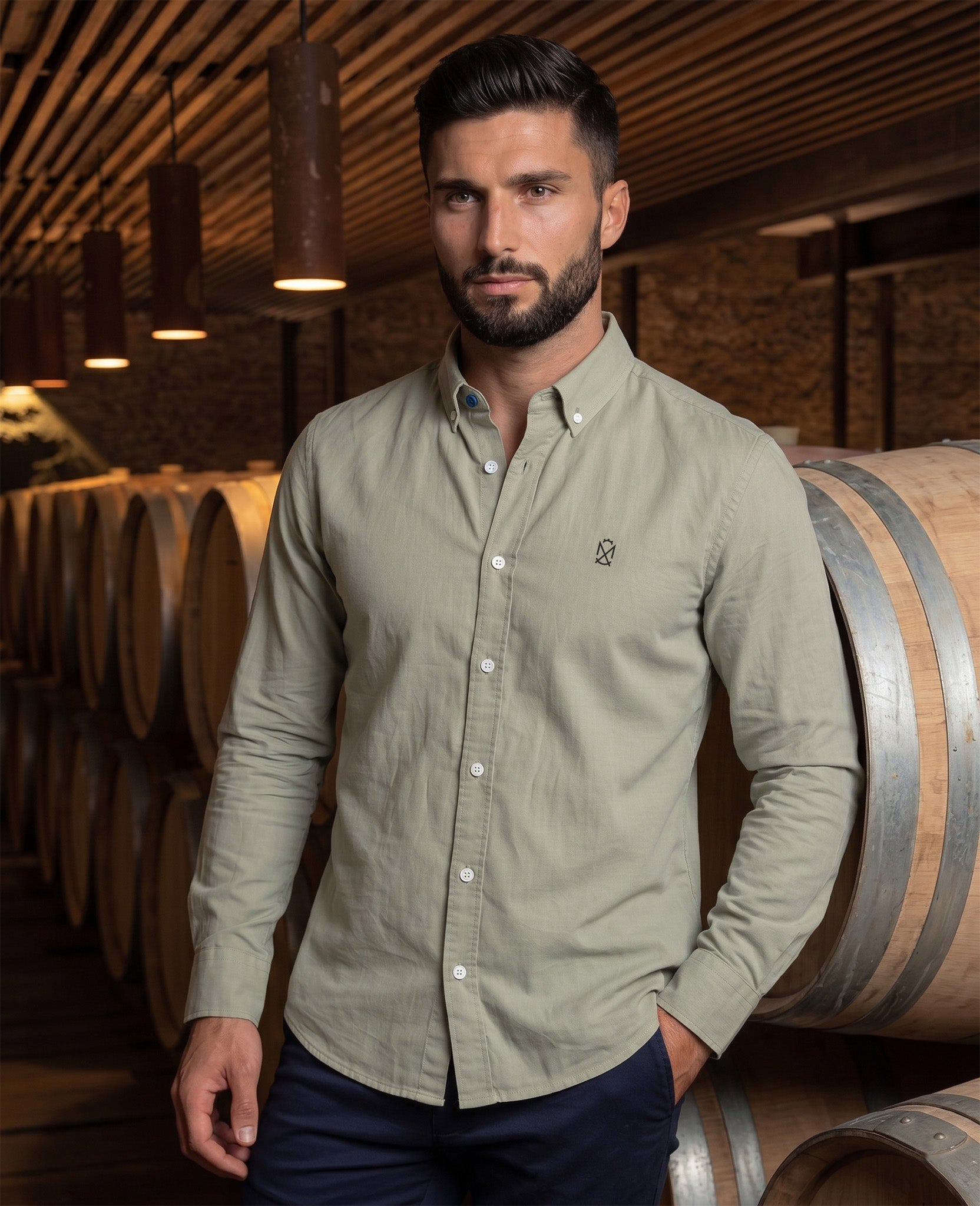 Camisa Lino Olivo