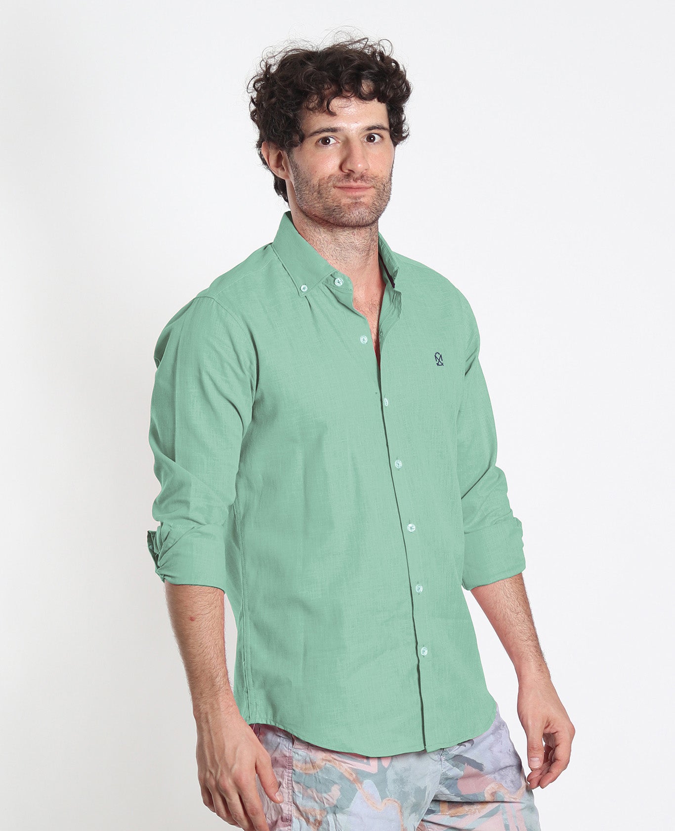 Camisa Lino Verde