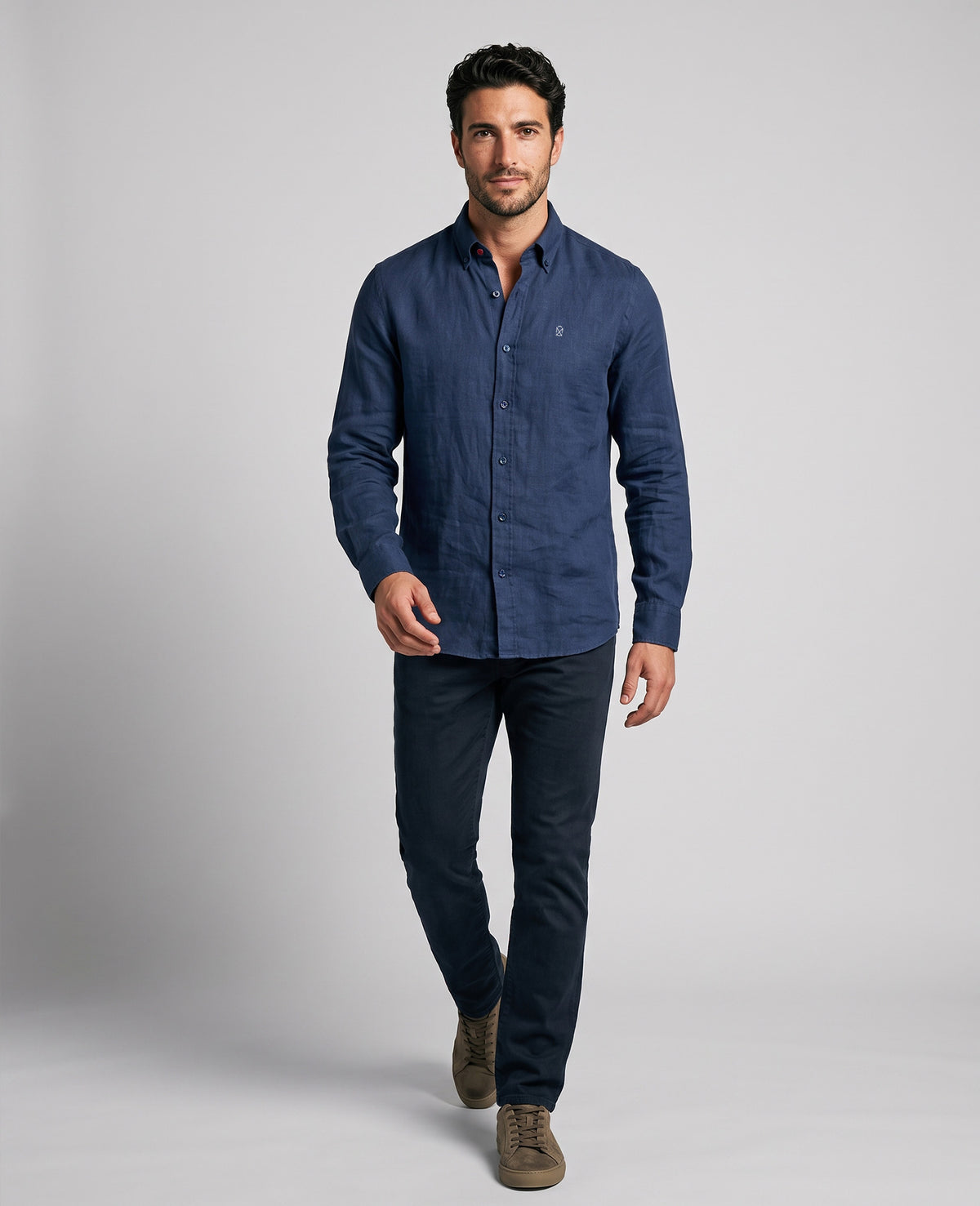 Camisa Lino Marino