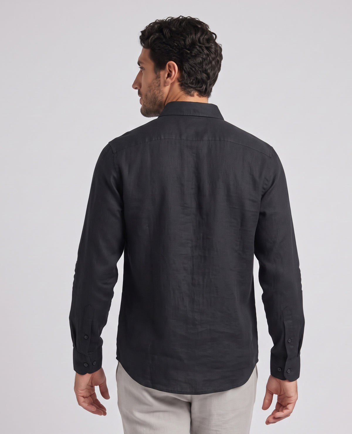 Camisa Lino Negro