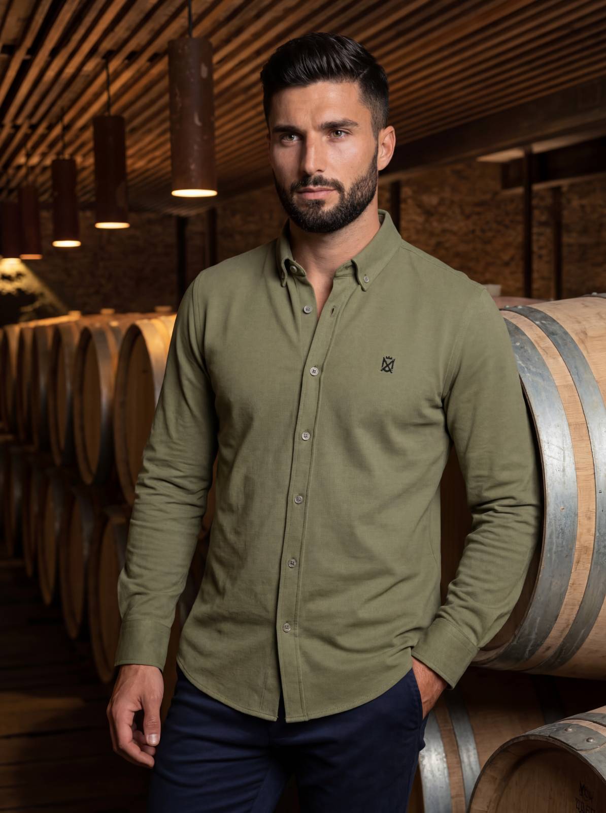 Camisa Lino Olivo