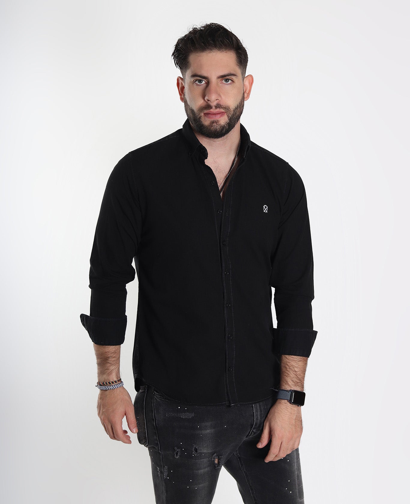 Camisa Mezclilla Negra