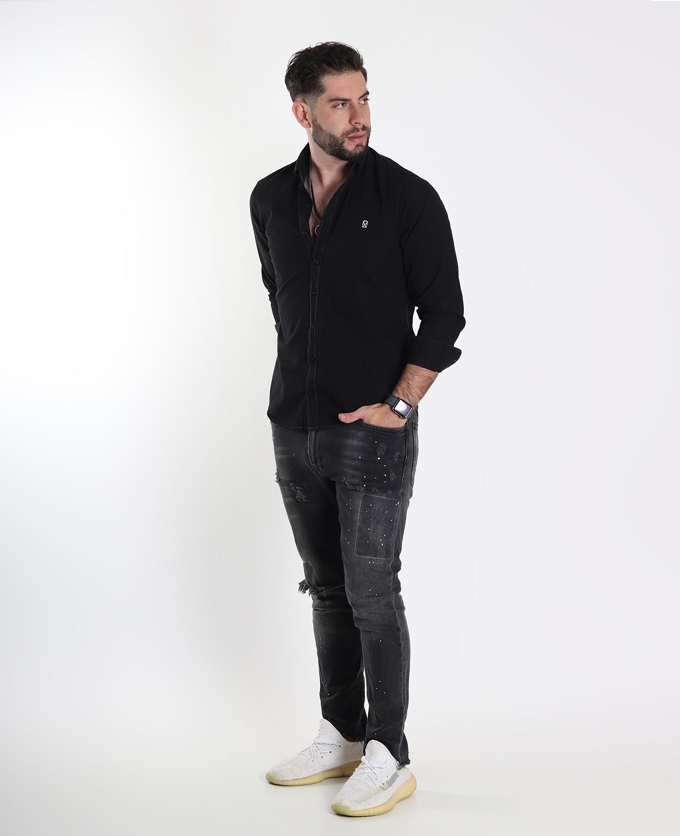 Camisa Mezclilla Negra