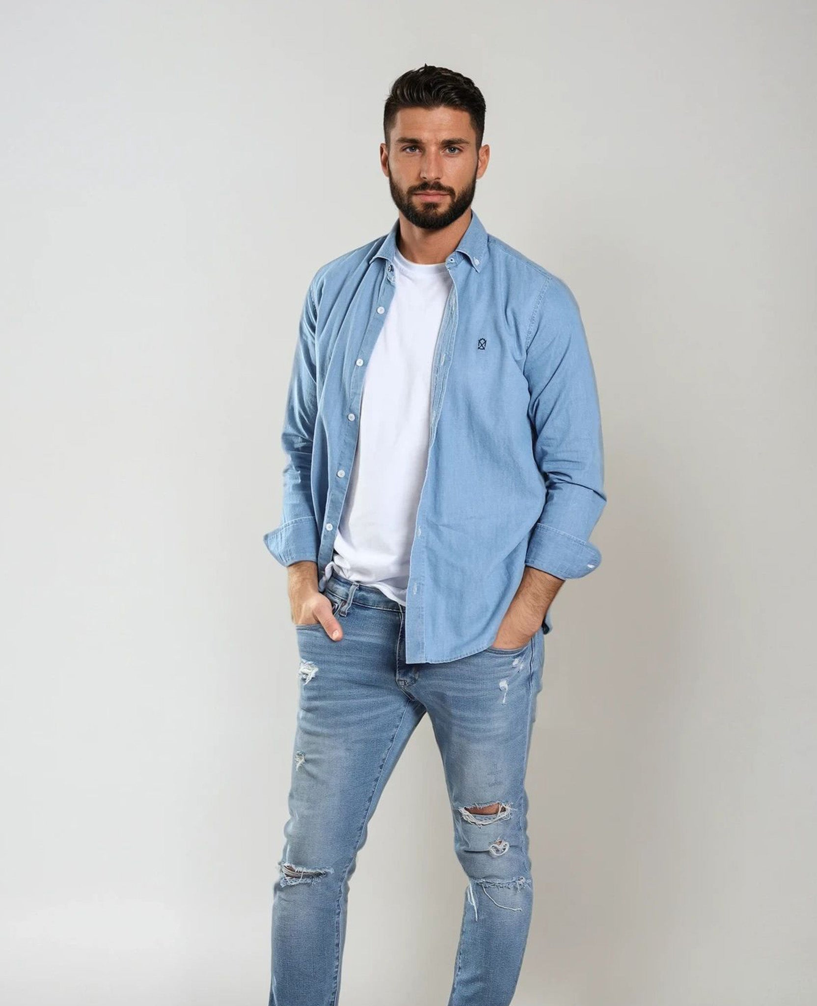 Camisa Mezclilla Cielo