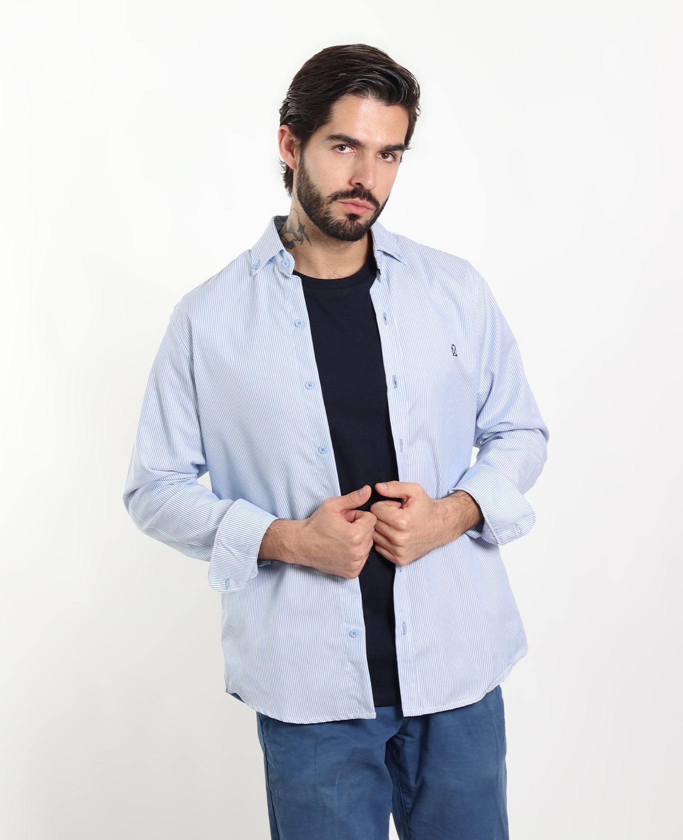 Camisas Rayas Azules Chicas