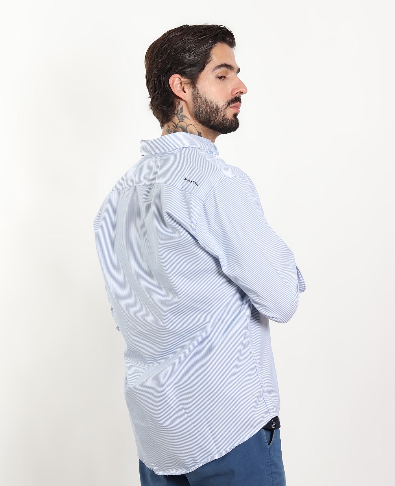 Camisas Rayas Azules Chicas