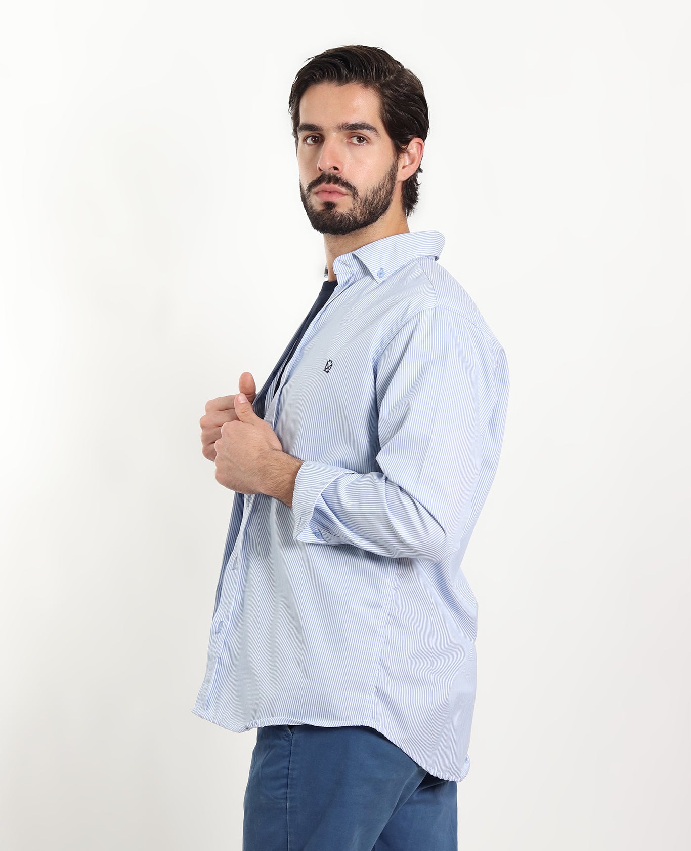 Camisas Rayas Azules Chicas