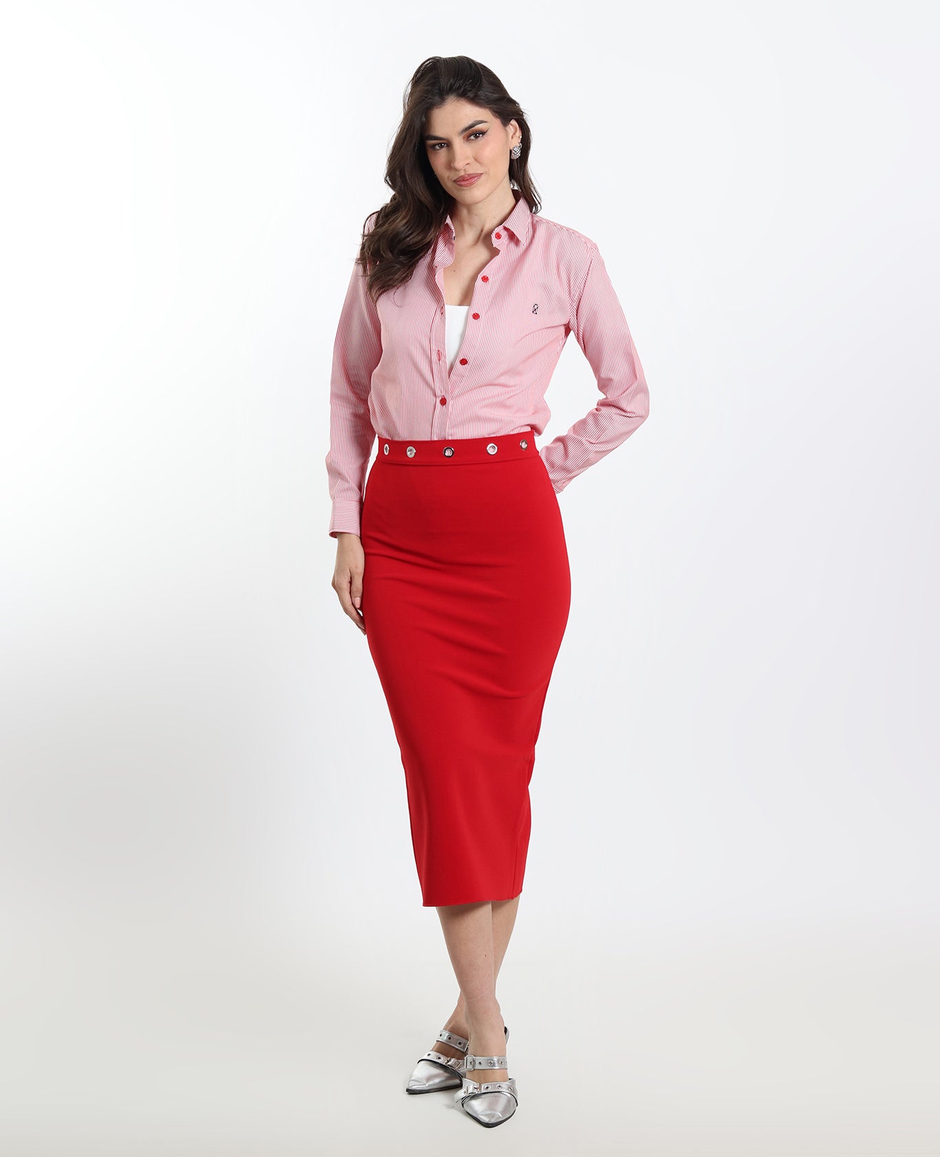 Camisa Rayas Rojas Chicas