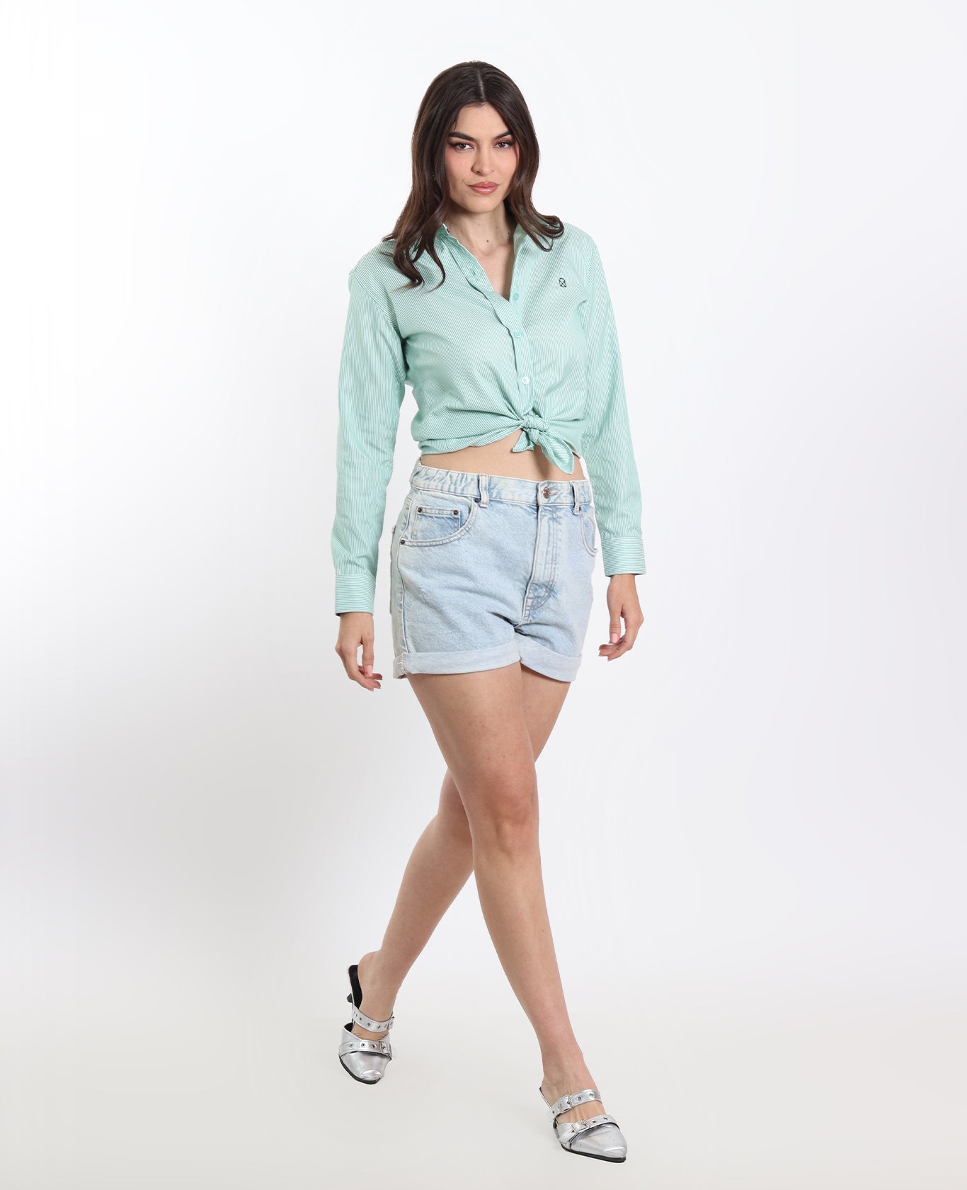 Camisa Rayas Verdes Chicas