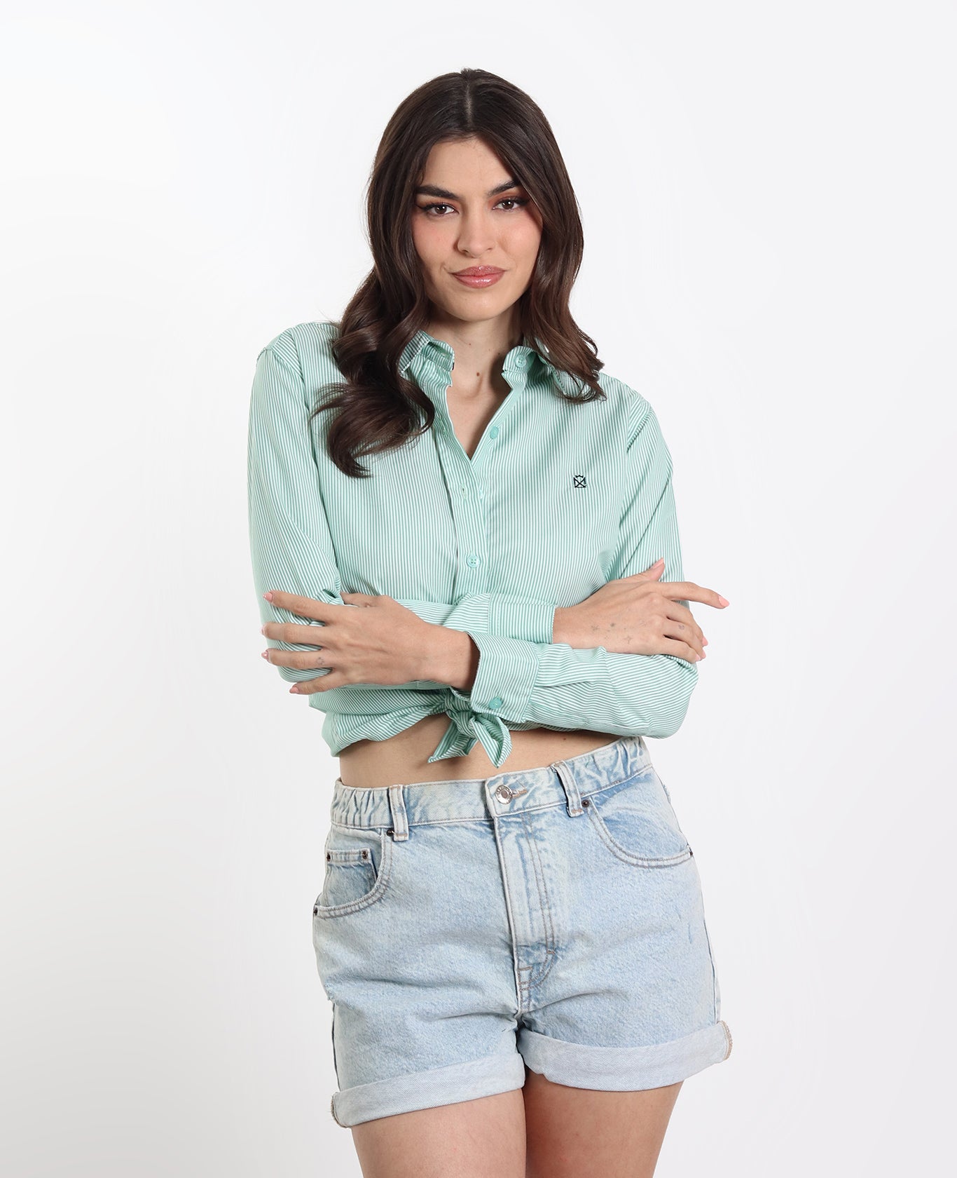 Camisa Rayas Verdes Chicas