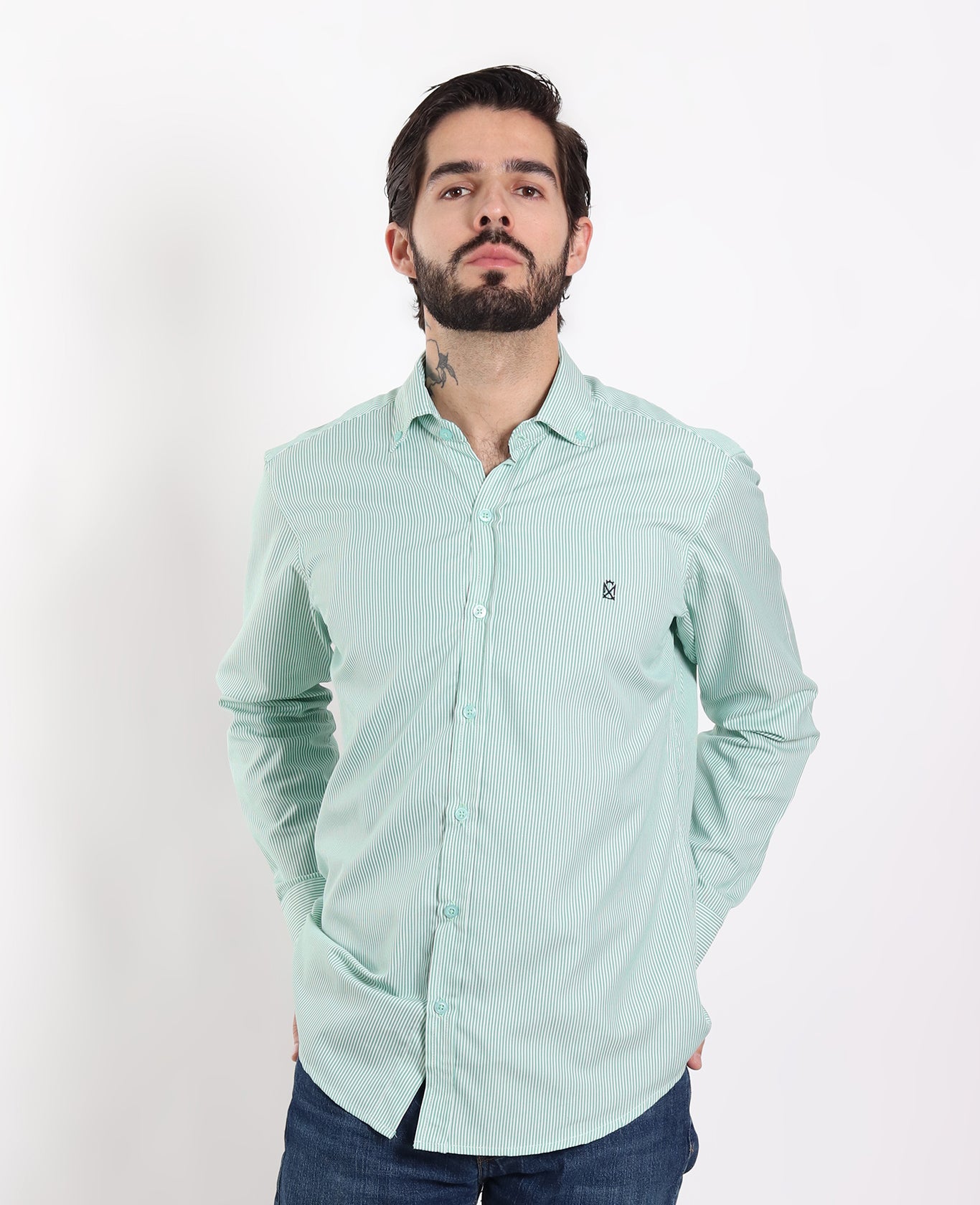 Camisa Rayas Verdes Chicas