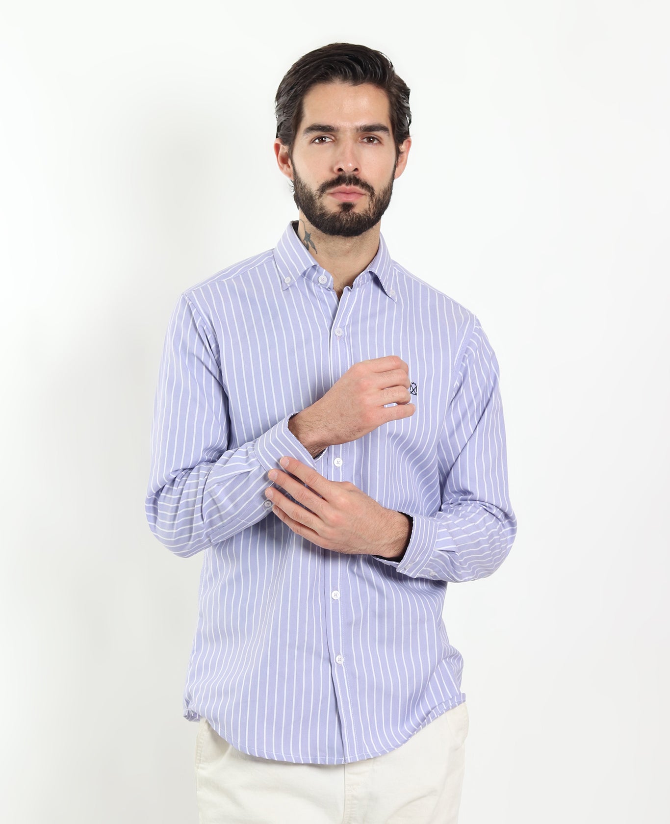 Camisa Rayas Lila
