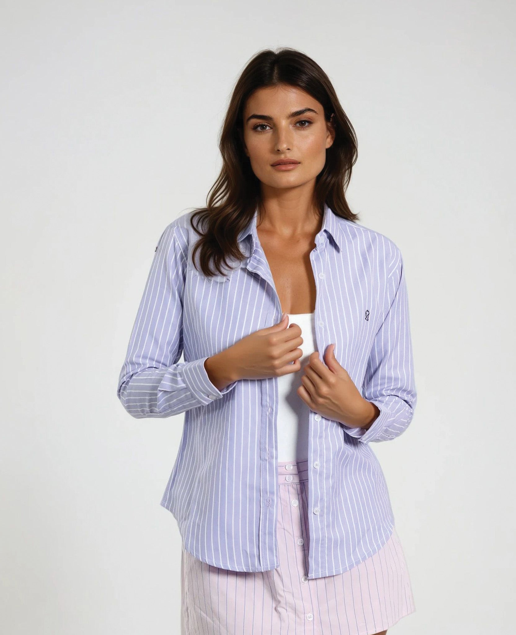 Camisa Rayas Lila