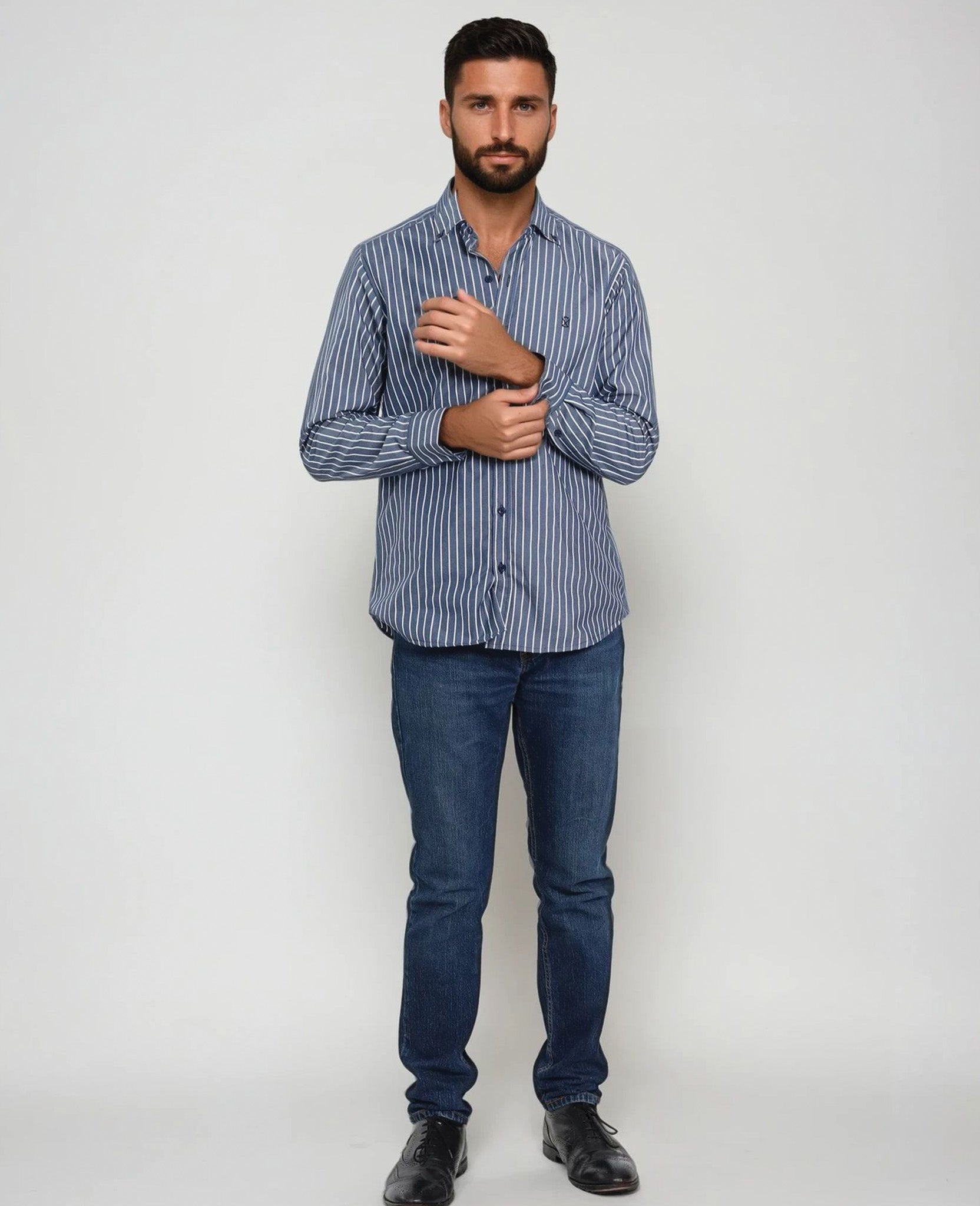 Camisas Rayas Marino