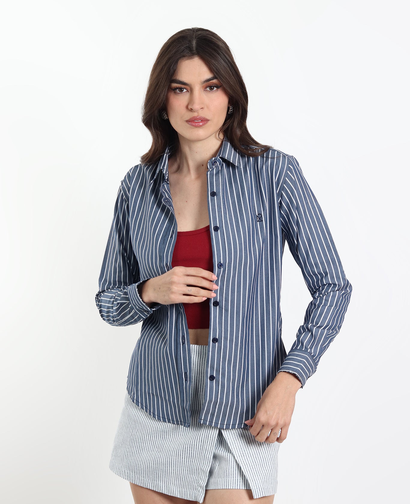 Camisa Rayas Marino