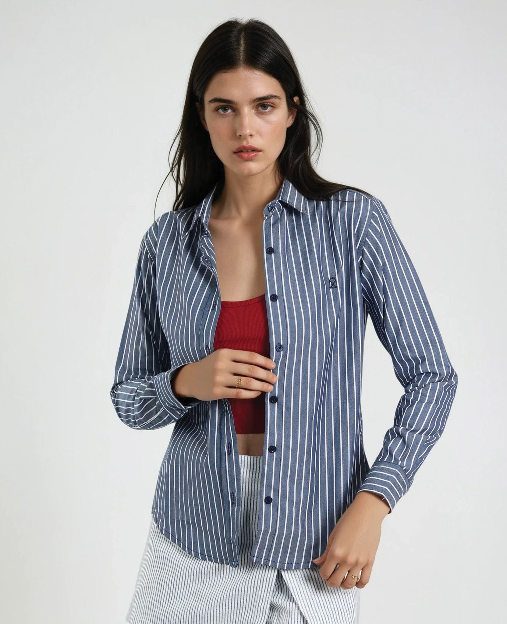 Camisa Rayas Marino