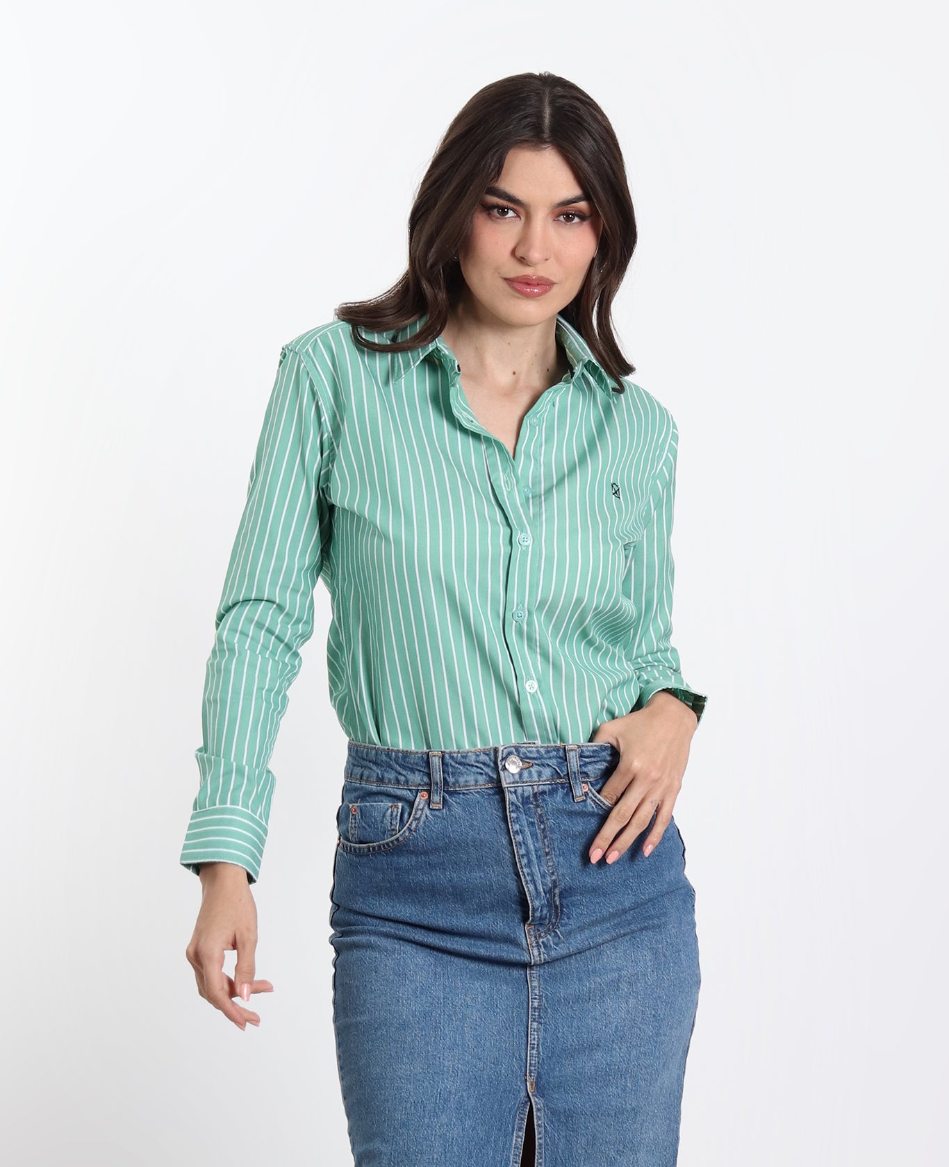 Camisa Rayas Verdes