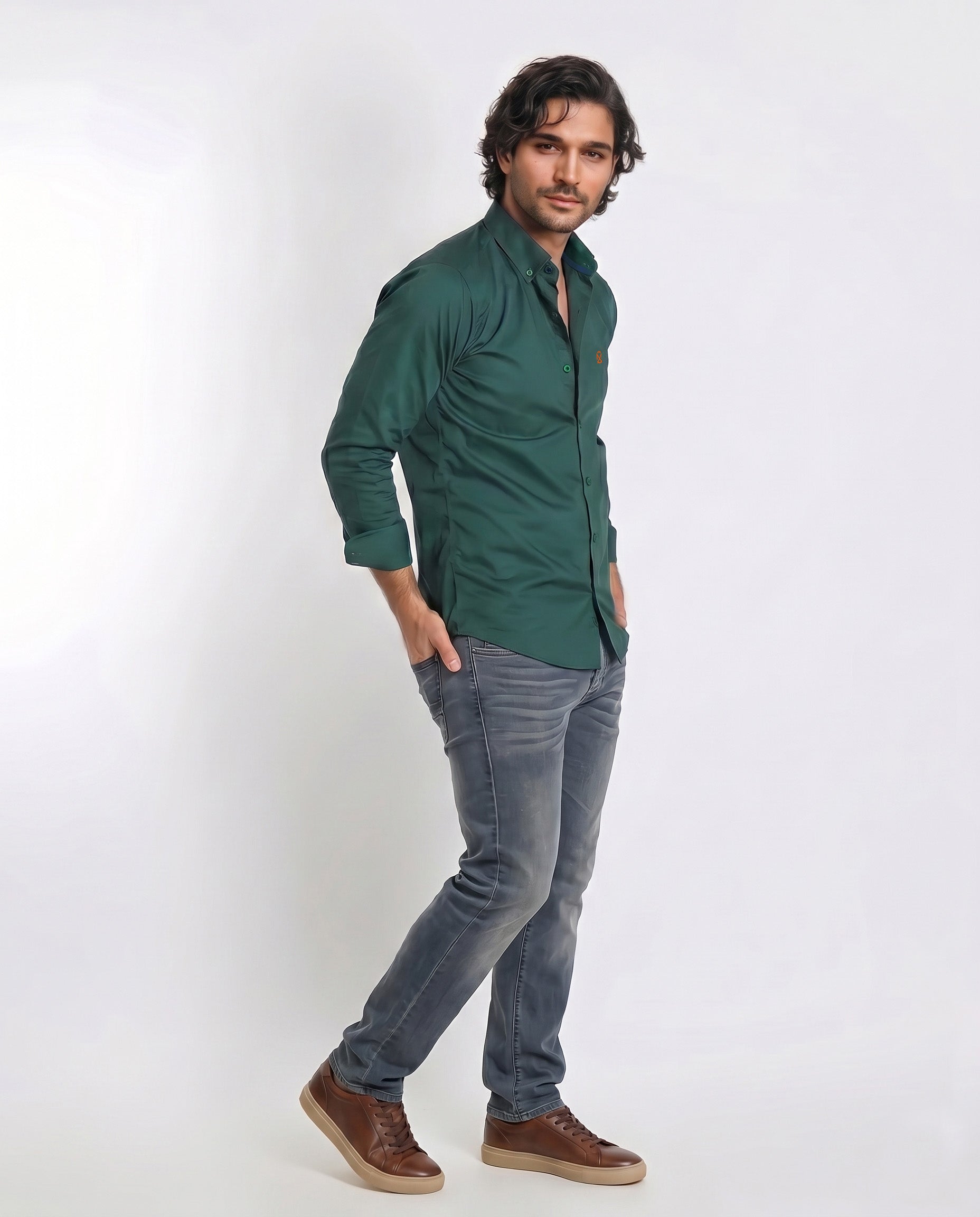 Camisa Verde Botella