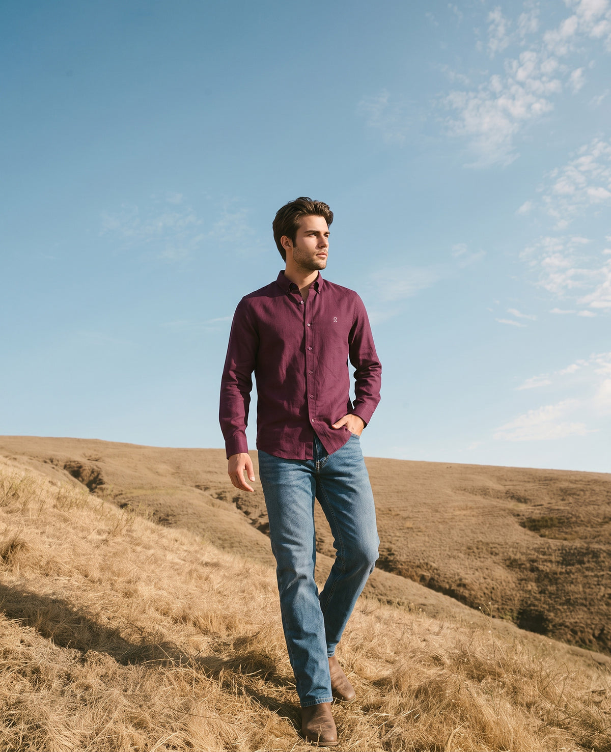 Camisa Lino Vino